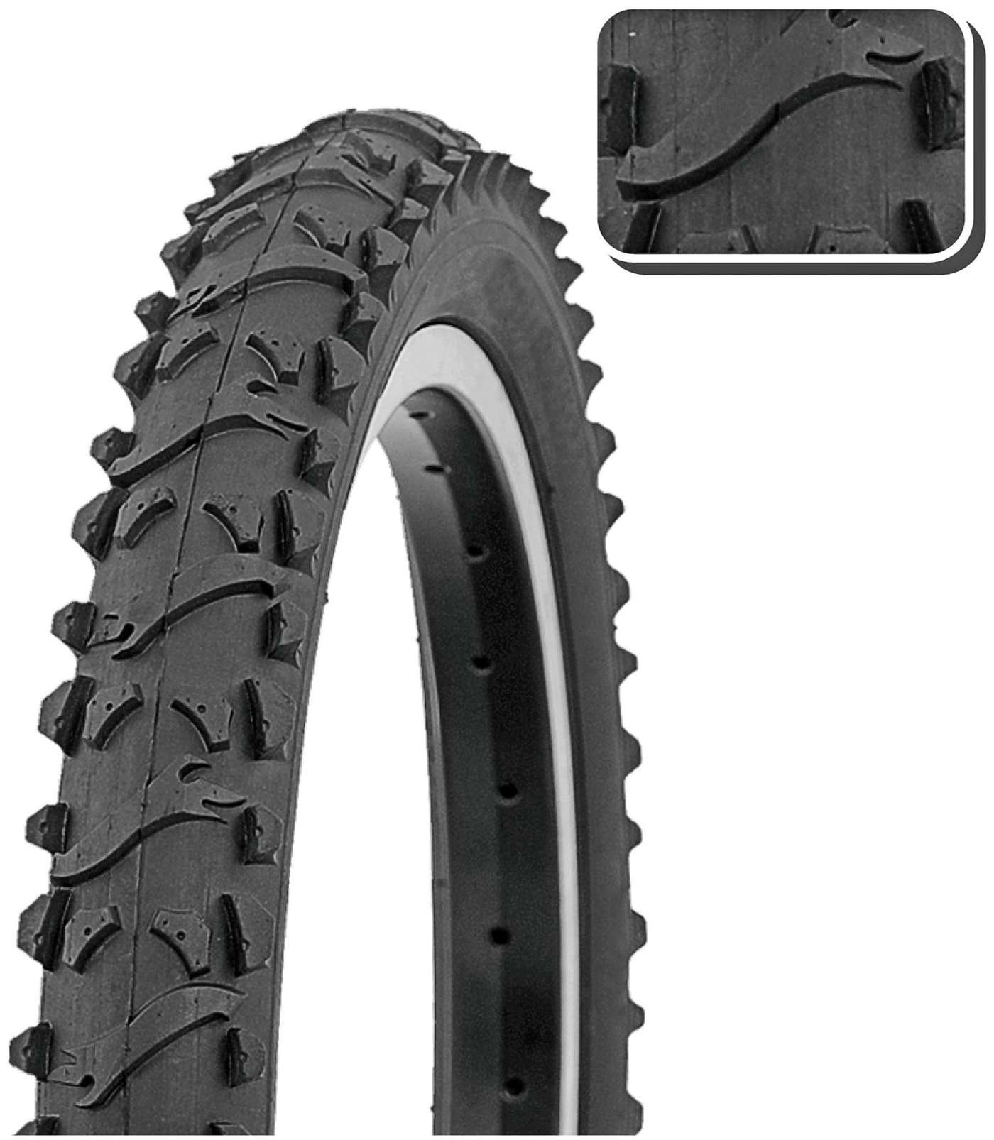 Внешняя покрышка для велосипеда Jupiter MTB 16" 54-305 черная (цвет Черный)