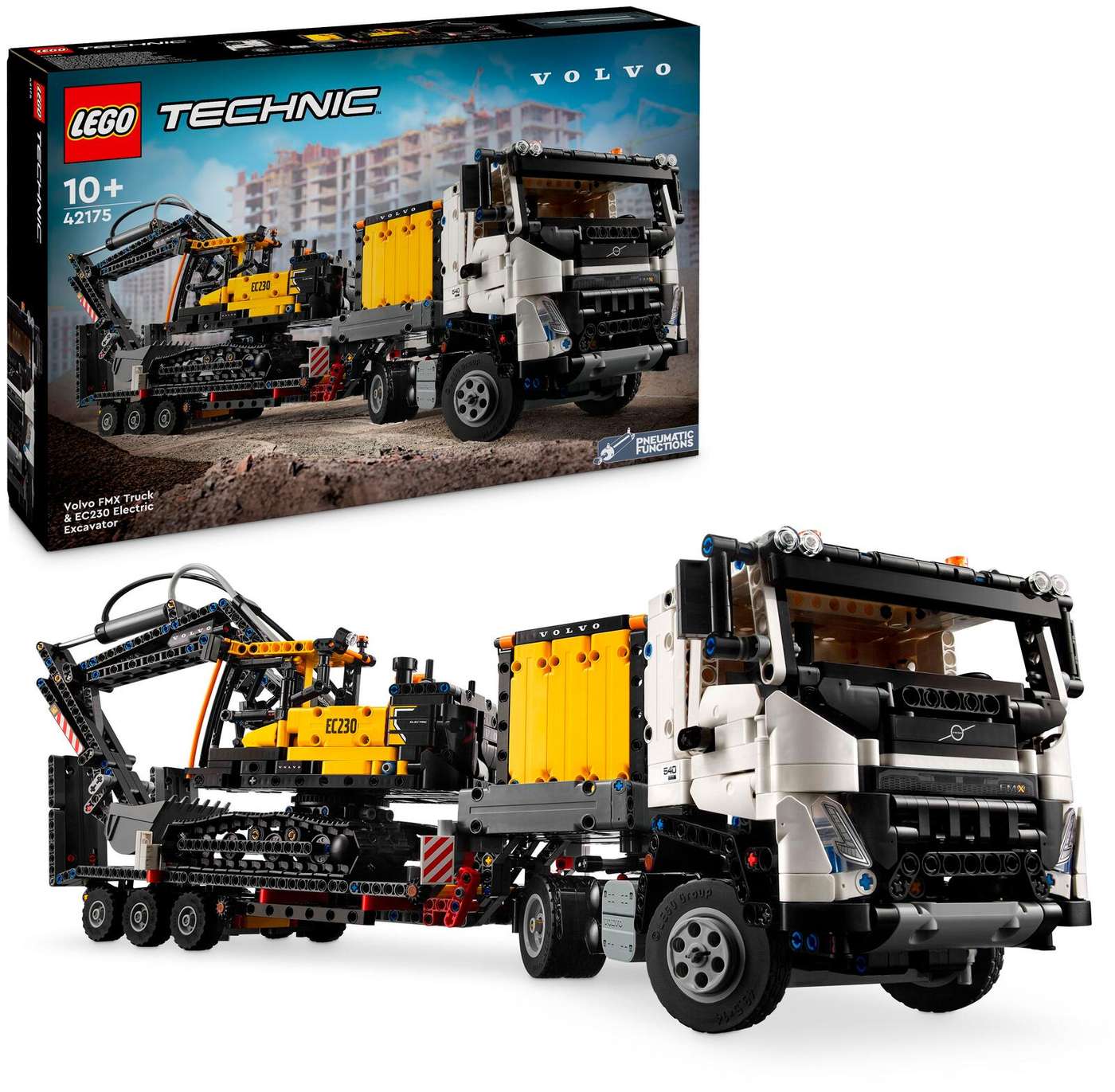 LEGO® Technic 42175 - Грузовик Volvo FMX и электрический экскаватор EC230