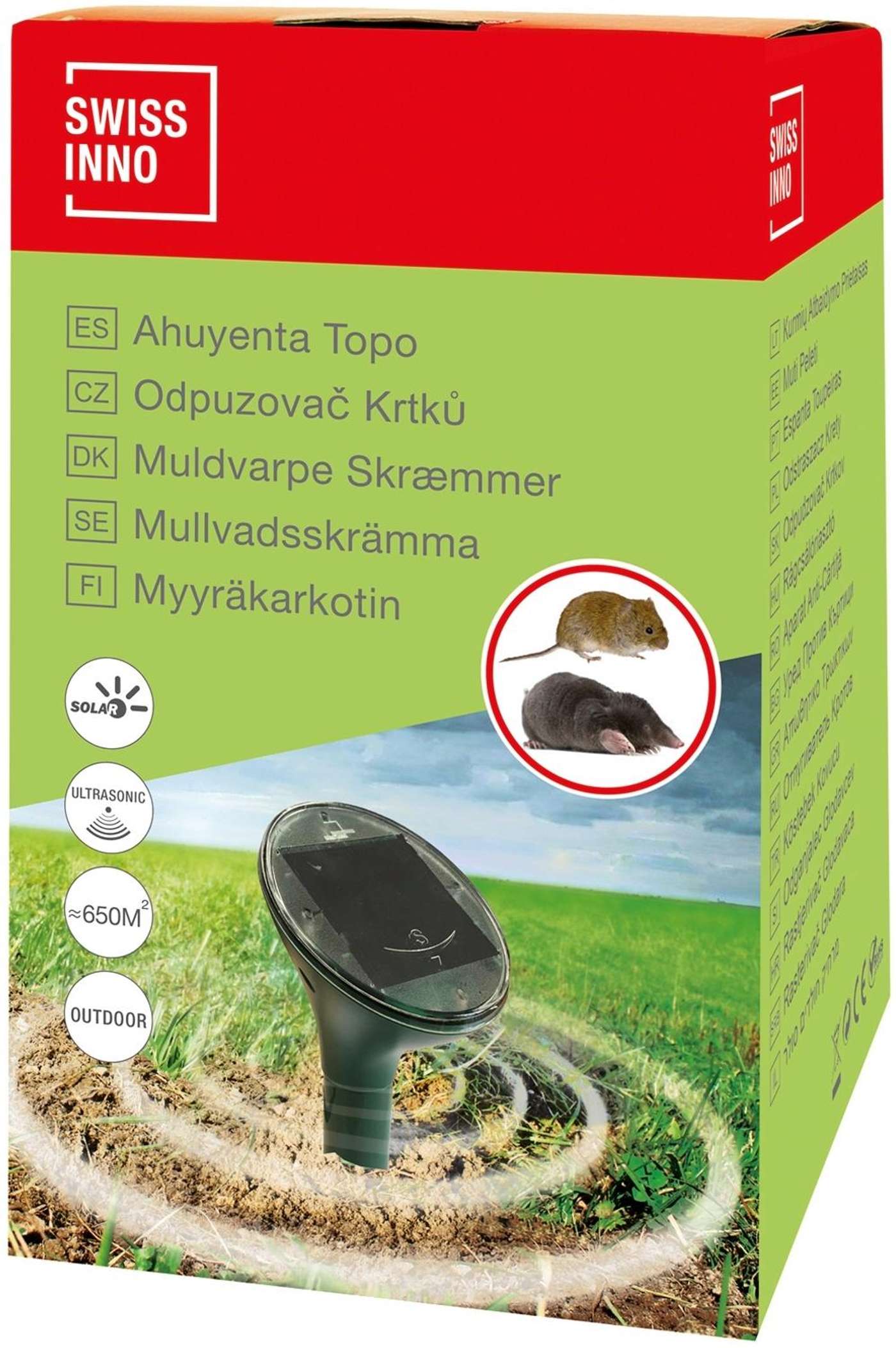 Отпугиватель кротов Swissinno SuperCat с солнечной панелью (цвет Зеленый)