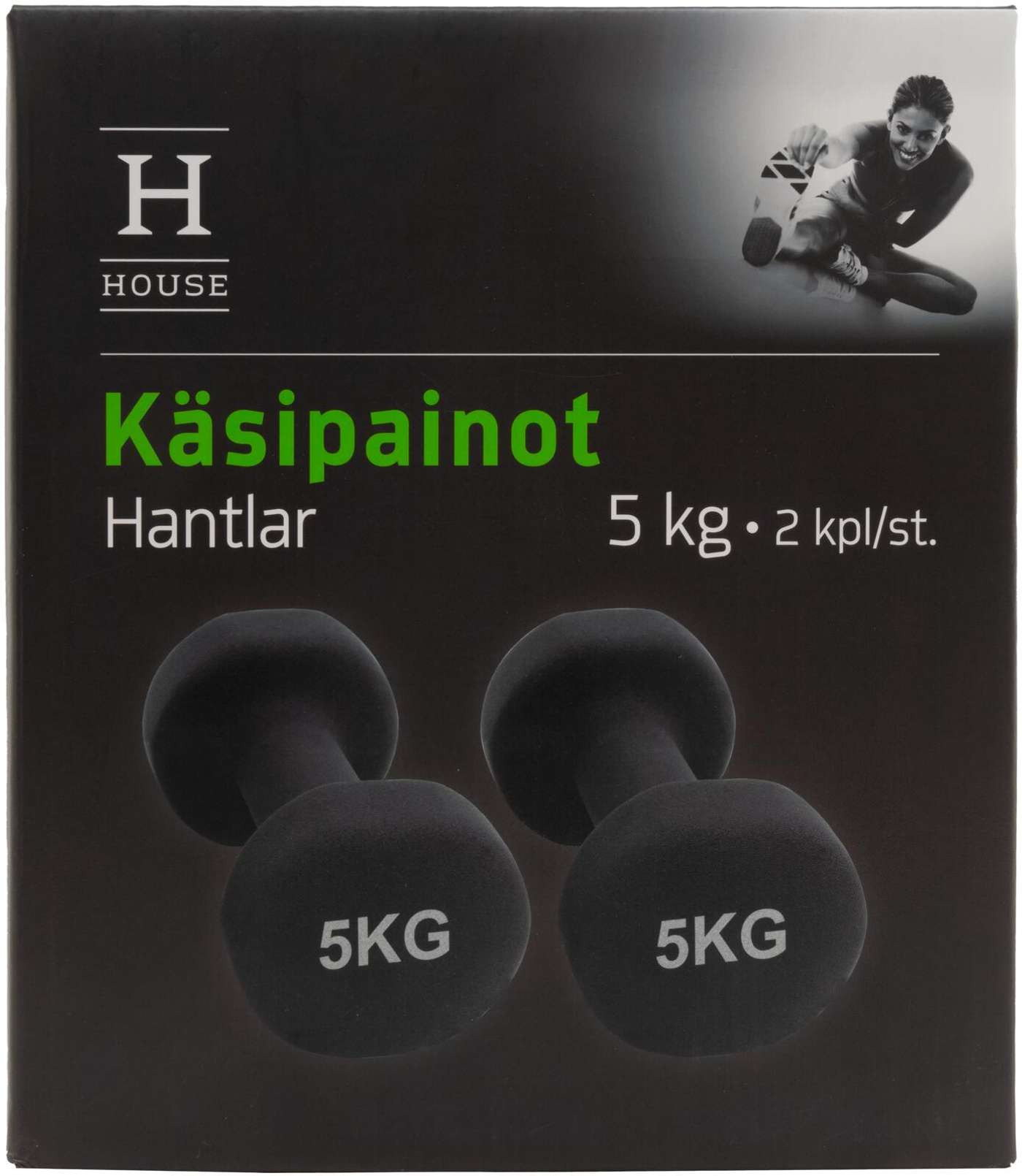 Домашние гантели неопреновые 2 х 5 кг.