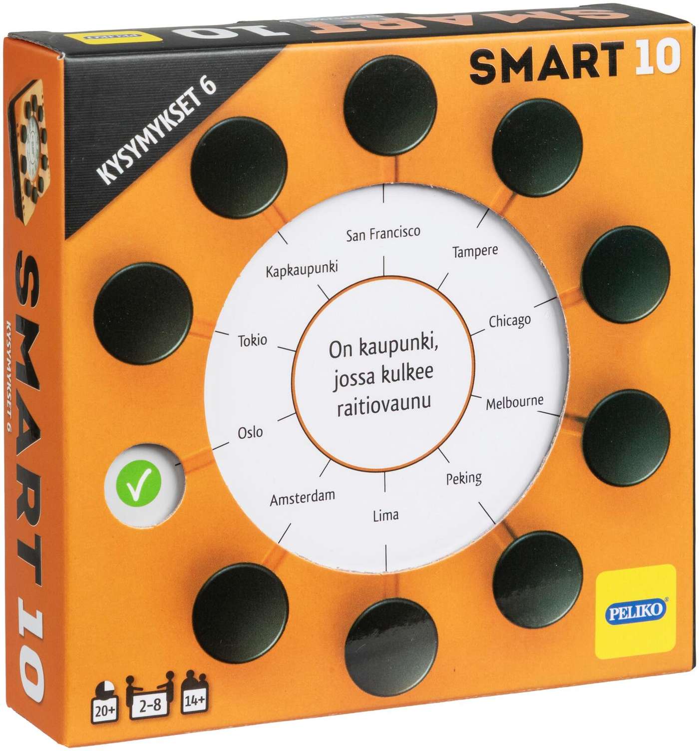 Информационная игра «Пелико» Smart10 Вопросы 6 (цвет Апельсин)
