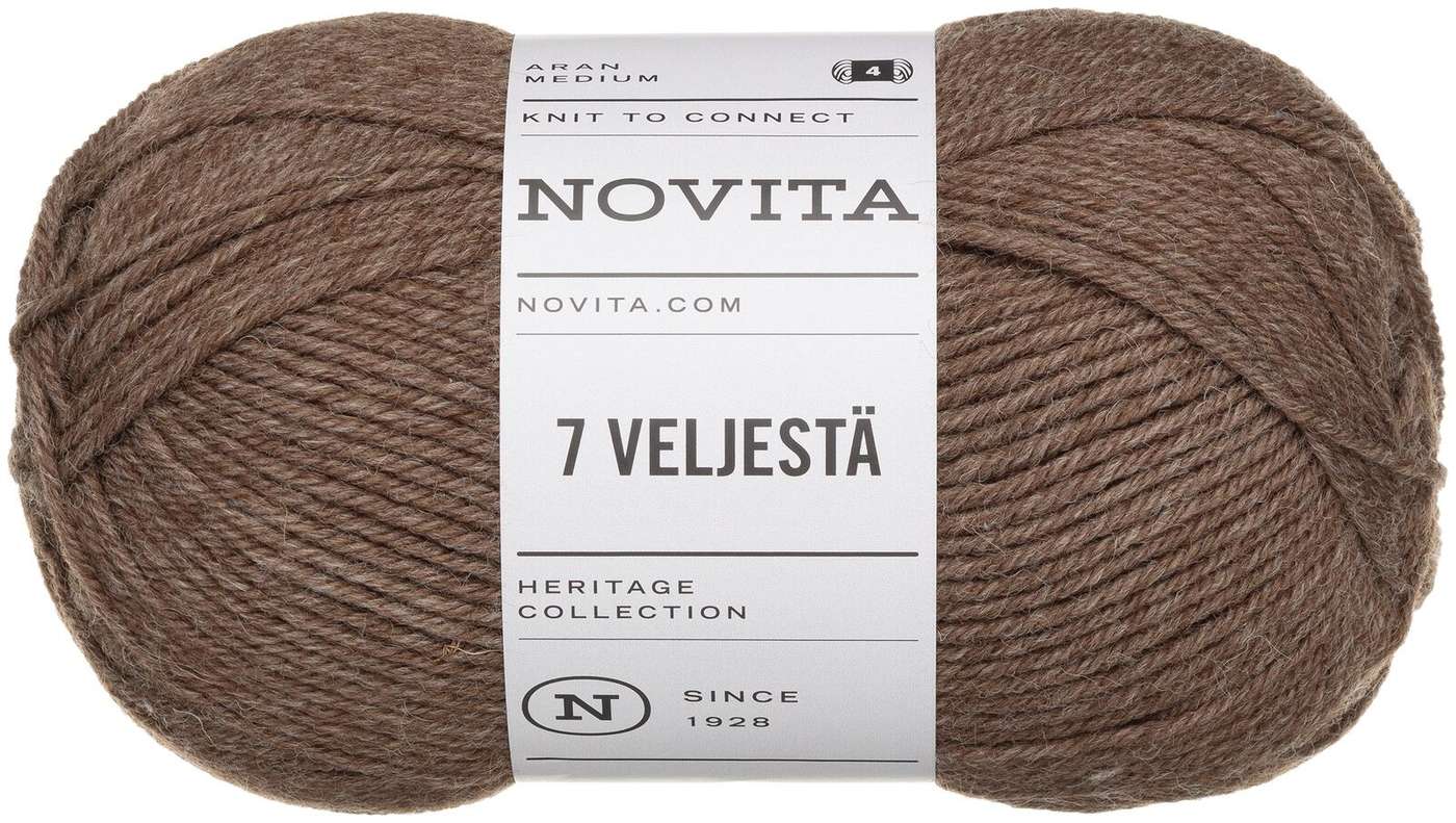 Пряжа Novita 7 от Velje 100г Лесной гриб 068 (цвет лесной гриб)