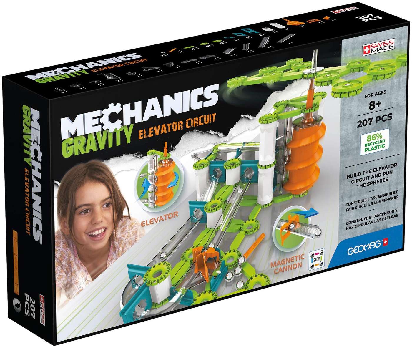 Магнитный конструктор Geomag Mechanics Gravity Elevator, 207 деталей