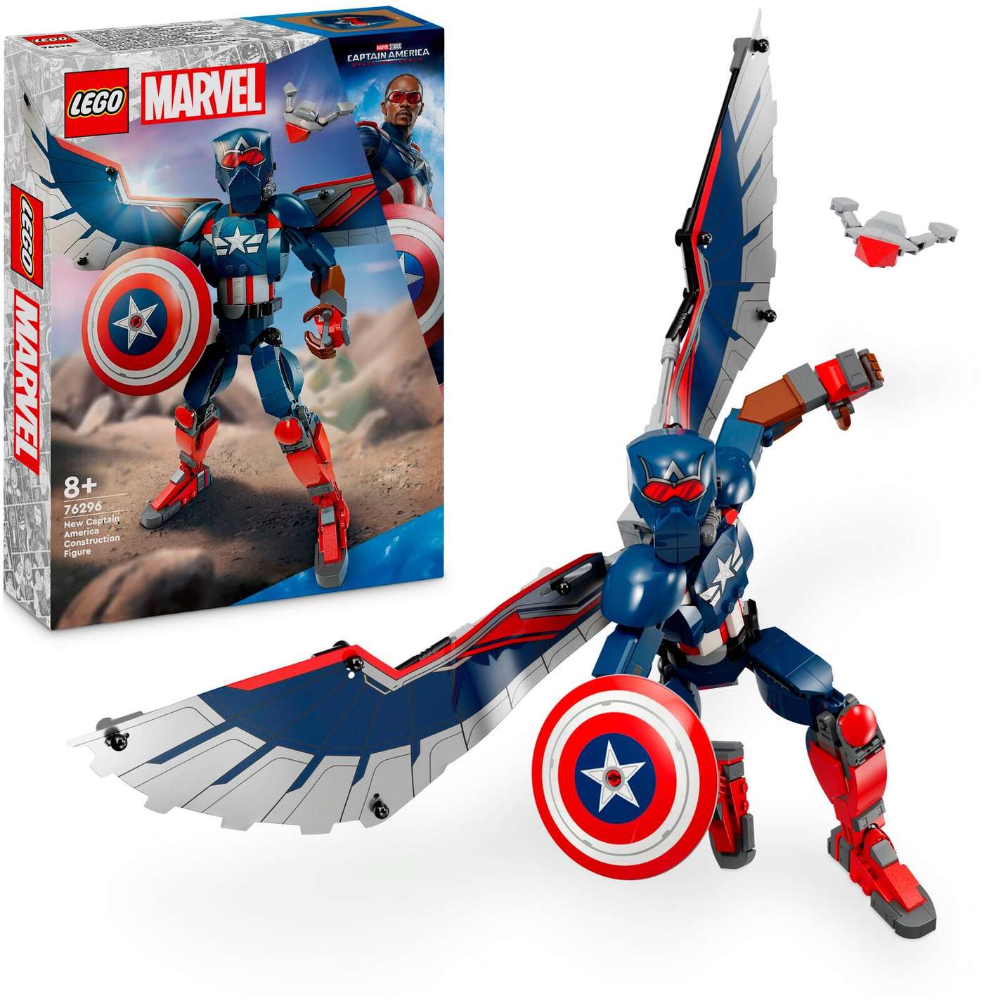 LEGO® Marvel 76296 Новая сборная фигурка Капитана Америки