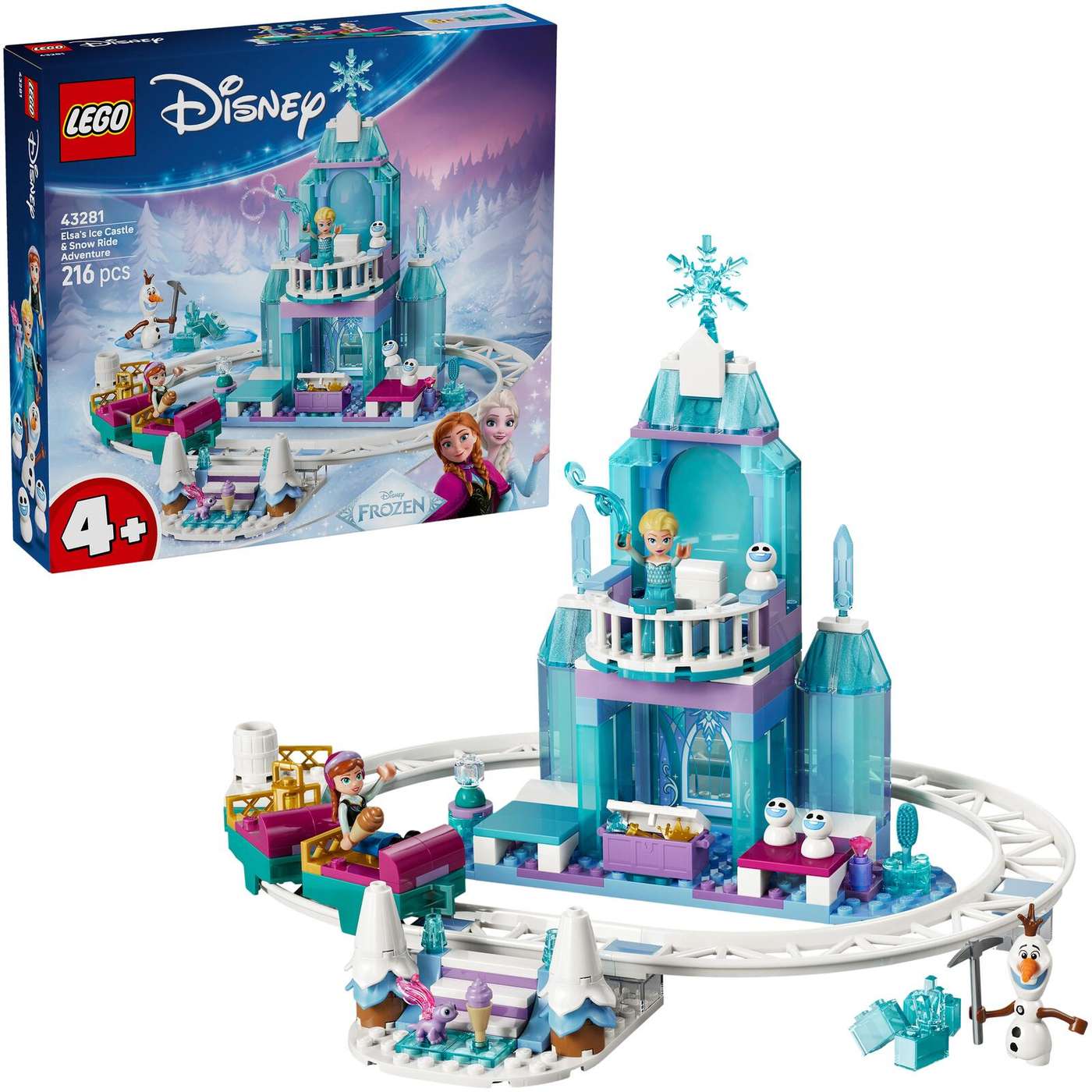 LEGO® Disney Princess 43281 Ледяной замок Эльзы и приключение на снежных санях