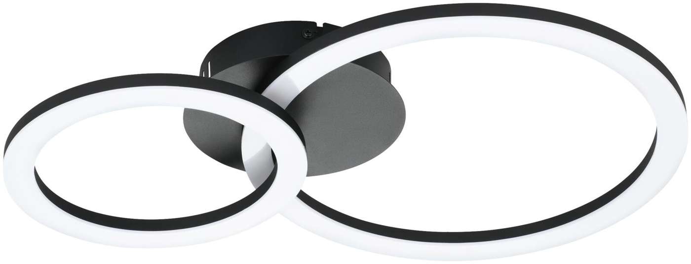 EGLO Потолочный светильник Connect. z Parrapos-z LED 15Вт 44, 5х30см черный / белый (цвет черный / белый)