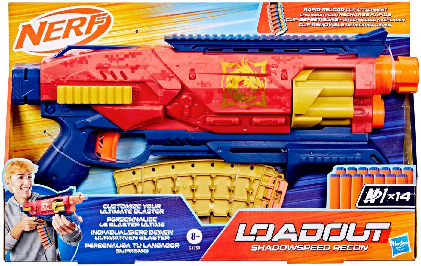 Игрушечный пистолет Nerf Loadout Shadowspeed Recon