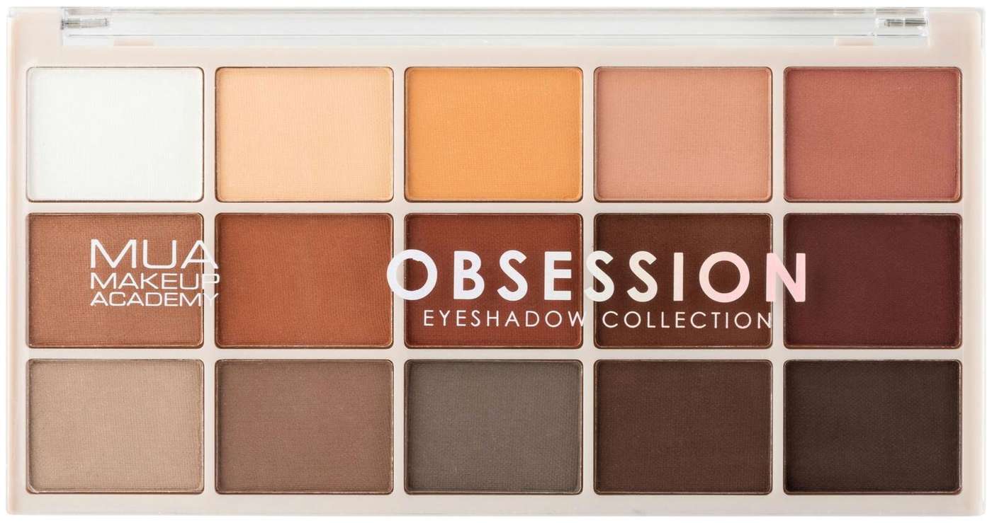 MUA Make Up Academy Eyeshadow Palette 15 оттенков 12 г Палетка теней для век Obsession (цвет Одержимость)