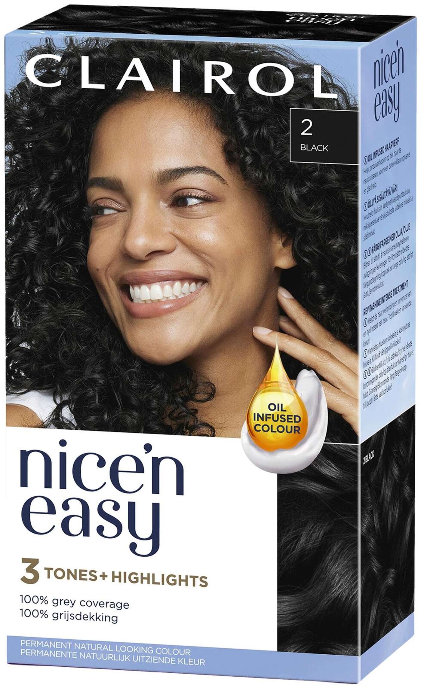 Clairol Nice'n Easy перманентный цвет 2 черный