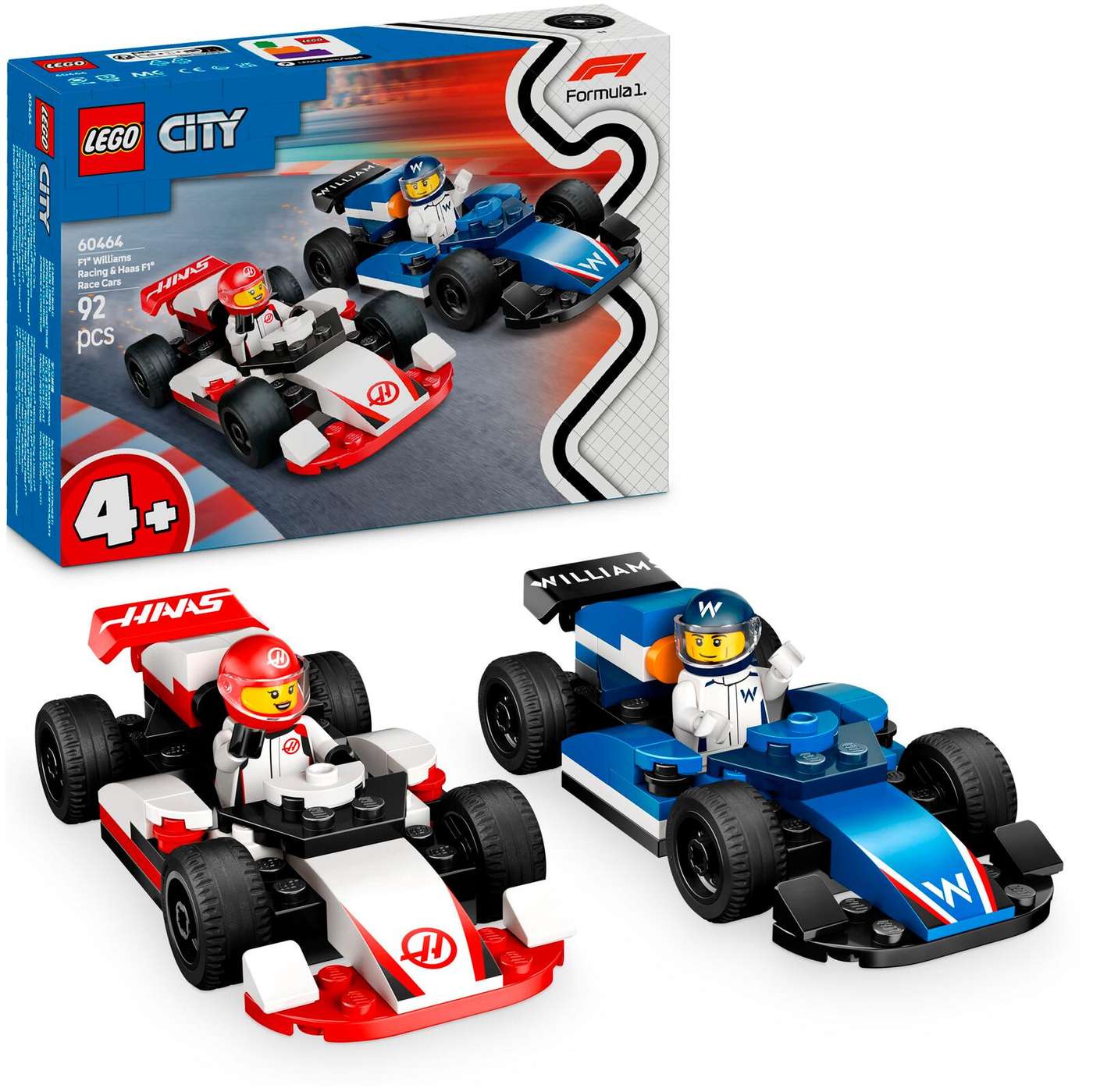 LEGO® City 60464 Гоночные автомобили F1® Williams Racing и Haas F1®
