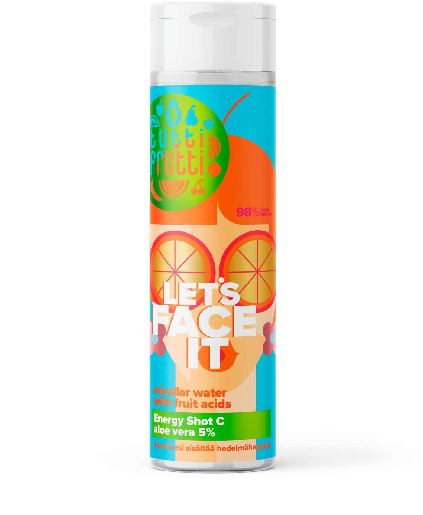 Мицеллярная вода Tutti Frutti содержит фруктовые кислоты.