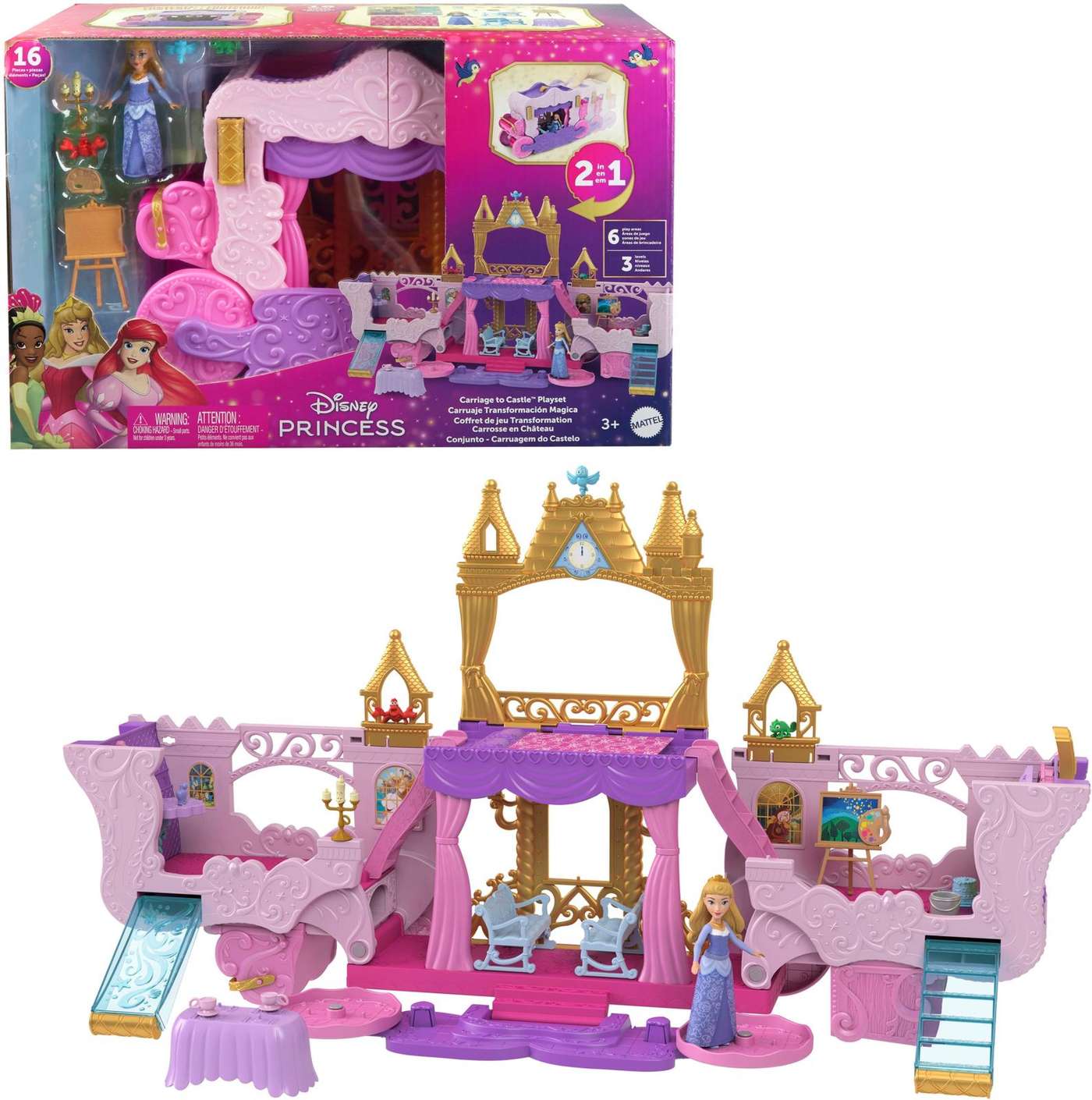 Игровой набор «Коляска-замок» Disney Princess 2-в-1 для маленькой куклы