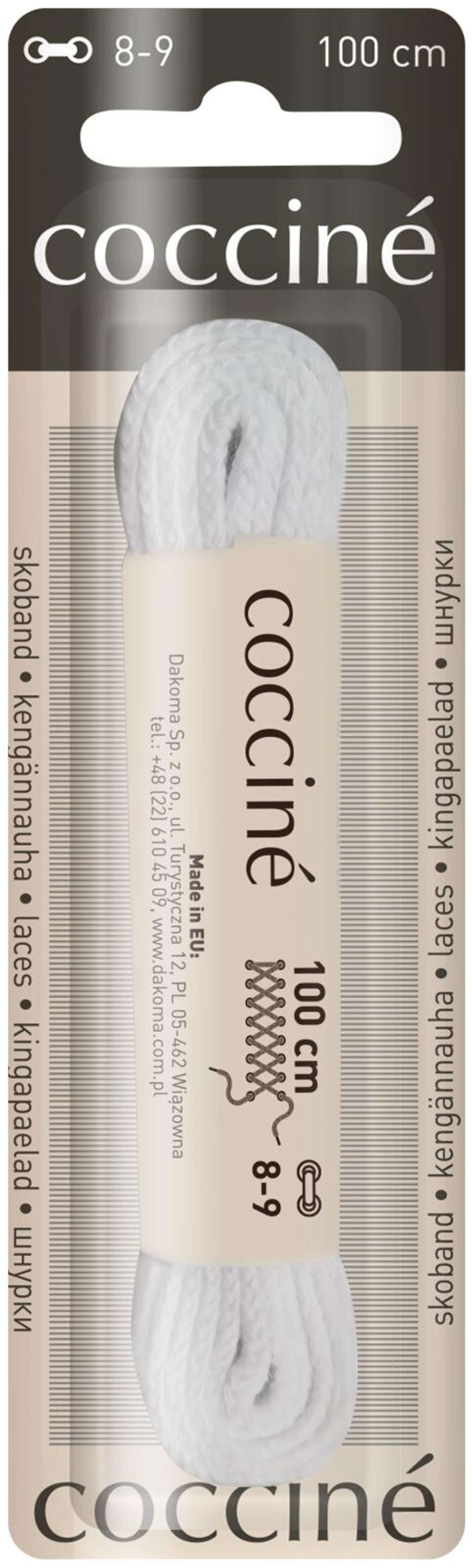 Шнурок Coccine 100 см, белый