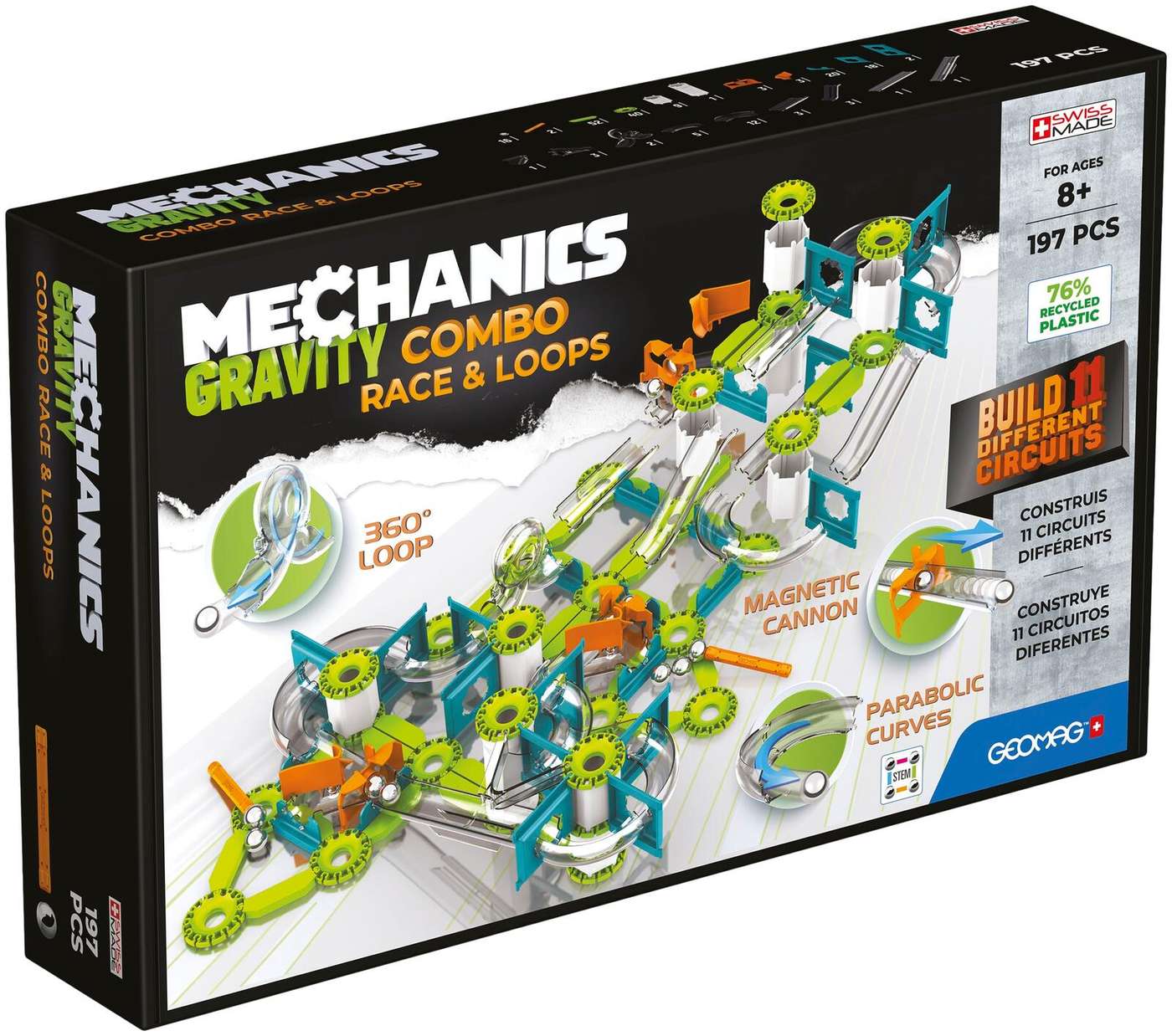 Geomag Mechanics Gravity магнитный конструктор, двойная упаковка, 197 деталей
