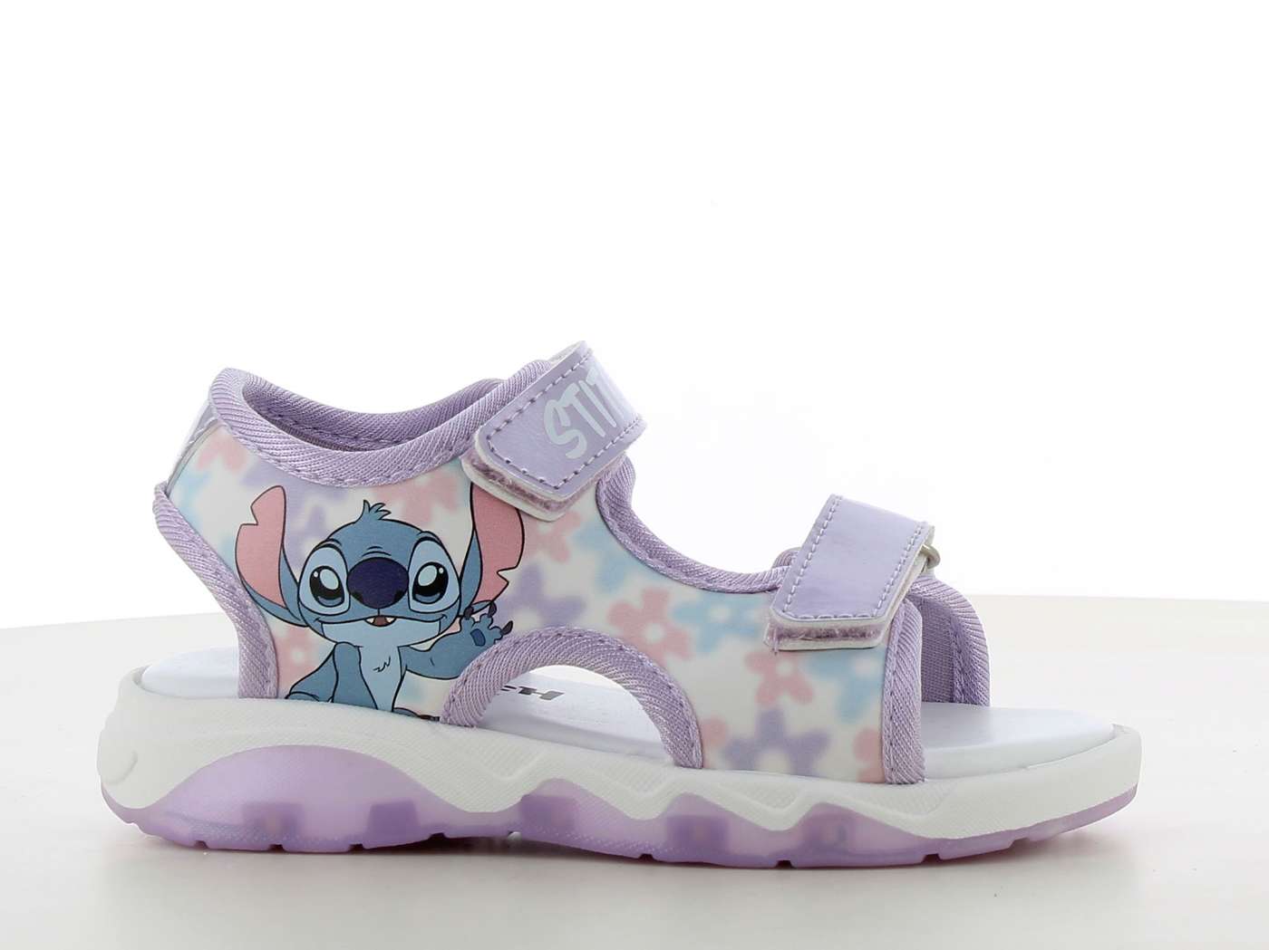 Детские блестящие сандалии Lilo & Stitch LS001945 (размер 24, цвет Сиреневый / белый)