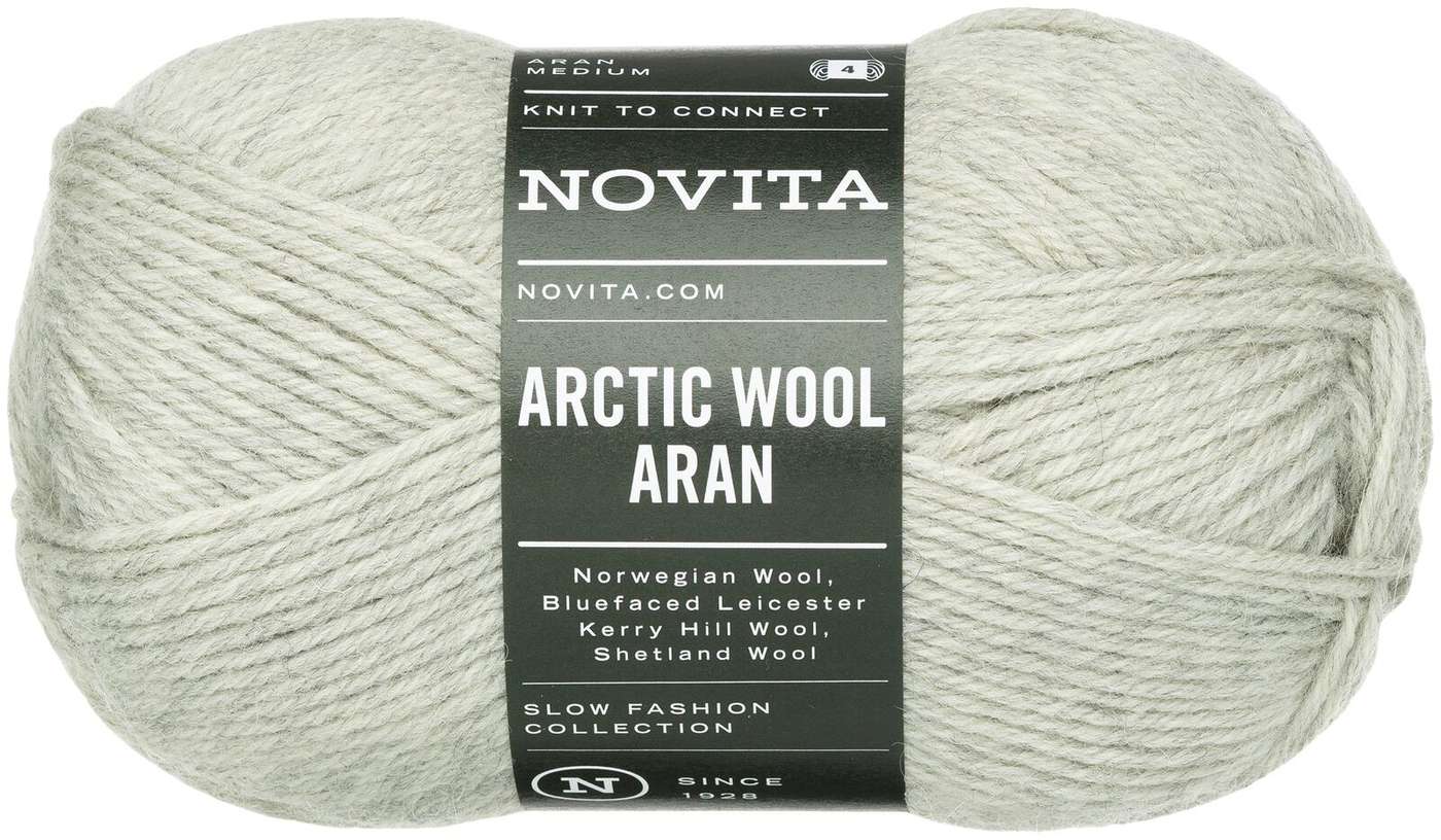 Пряжа Novita Arctic Wool Aran 100 г ветровая волна 443 (цвет ветер)