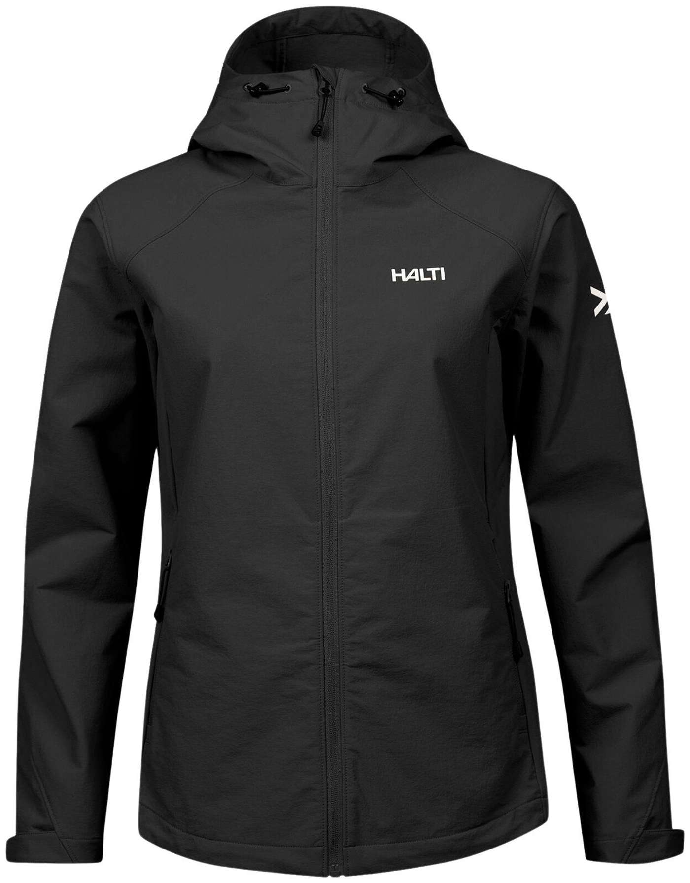 Женская походная куртка Halti Finholma W + X-stretch plus size (размер 40, цвет черный)