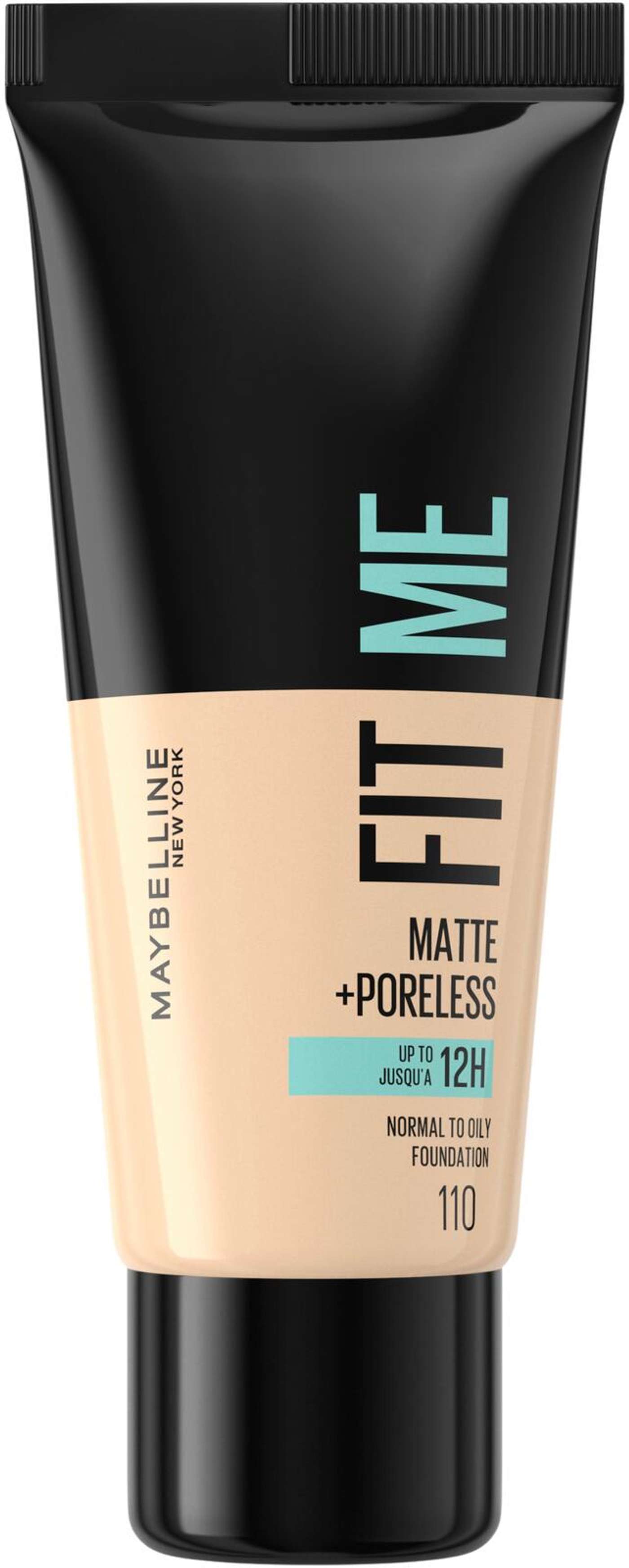Maybelline New York Fit Me Matte & Poreless 110 Фарфоровый тональный крем 30 мл (цвет Фарфор)
