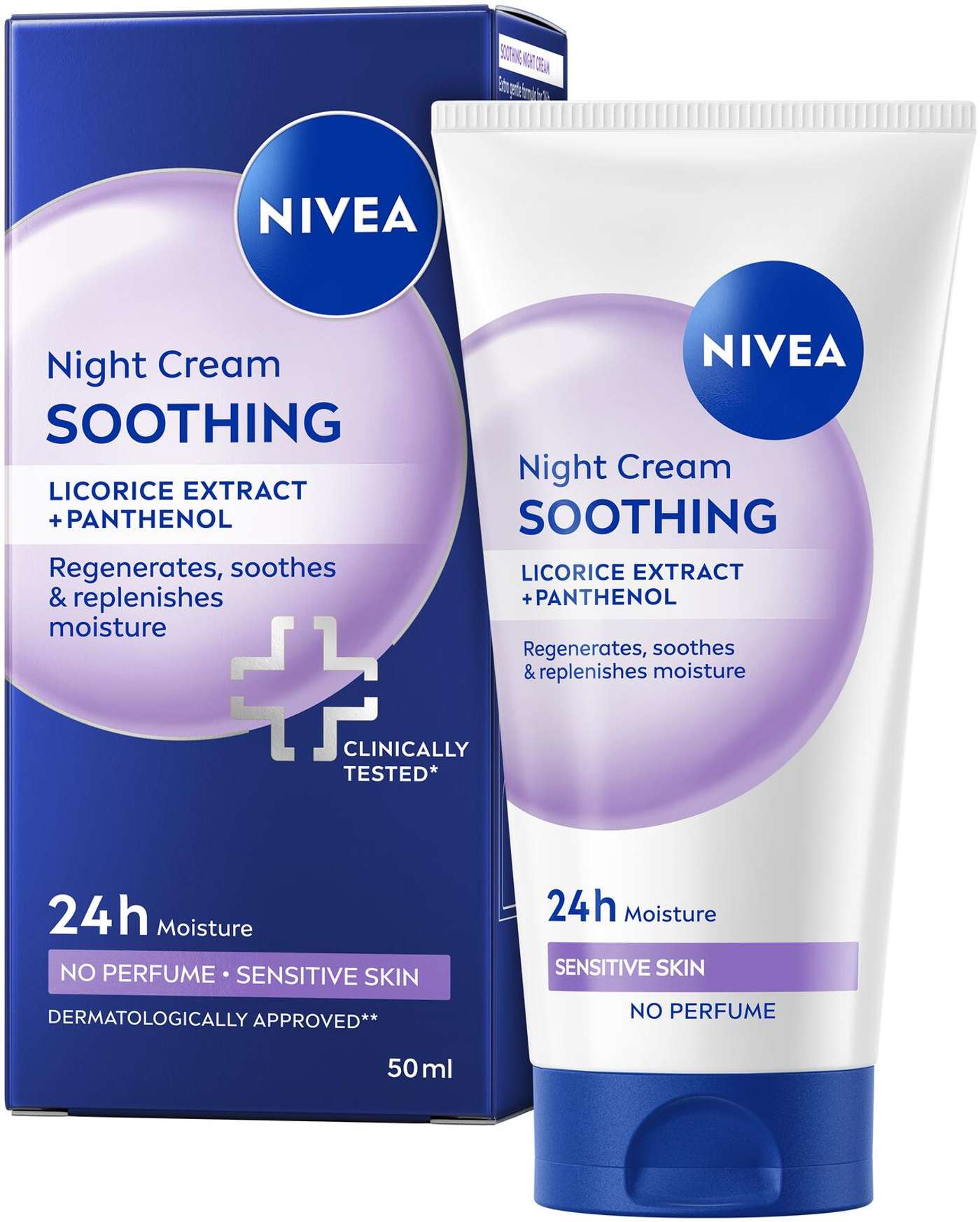 NIVEA 50 мл Успокаивающий ночной крем для чувствительной кожи