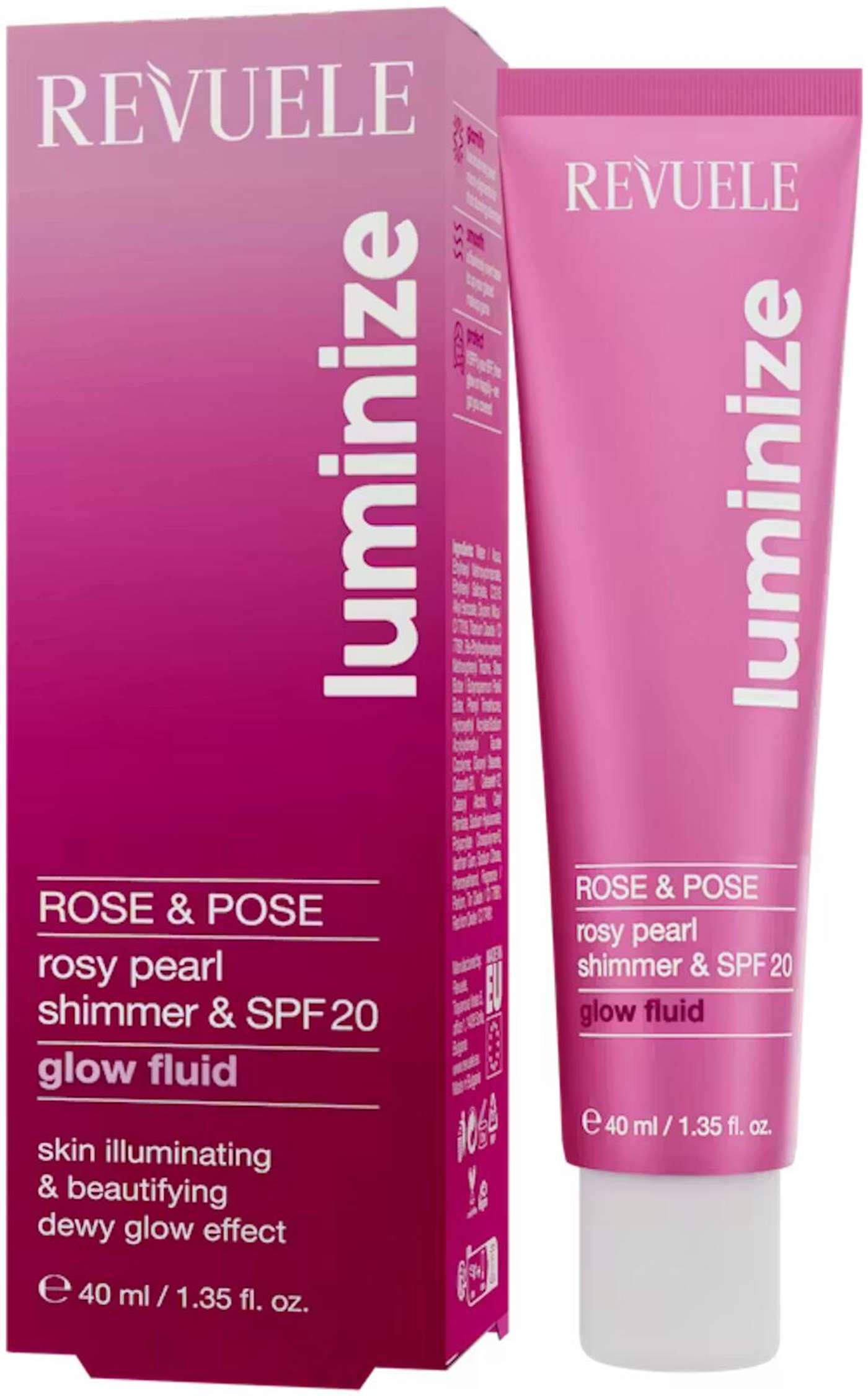 Revuele Rose & Pose жидкость для сияния, 40 мл