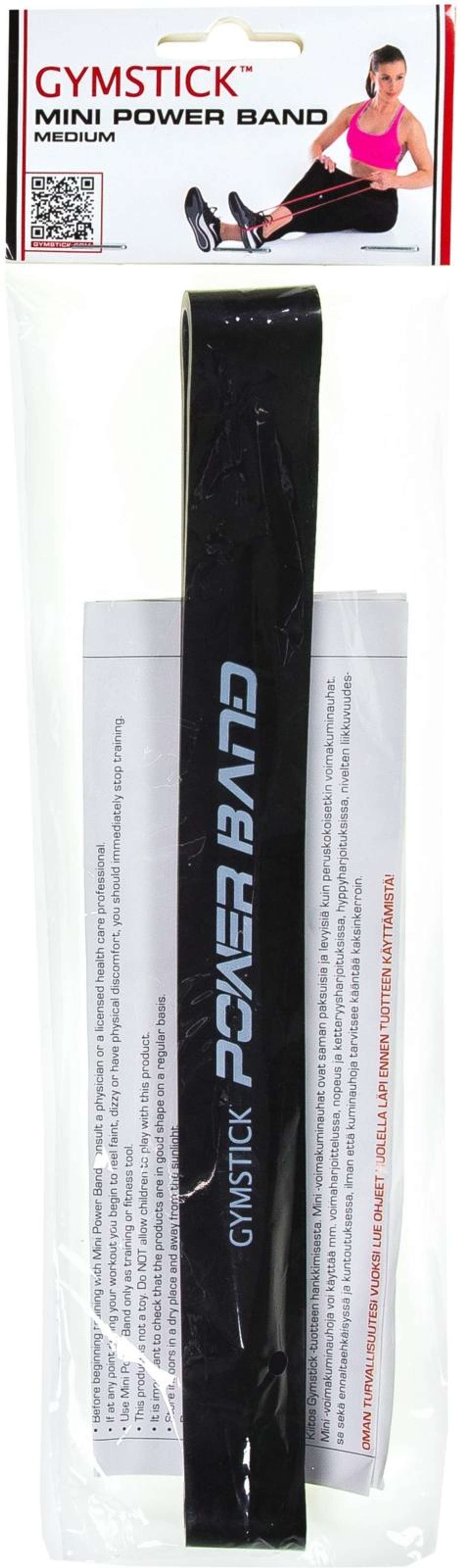 Резинка Gymstick mini Strength, средняя (цвет черный)