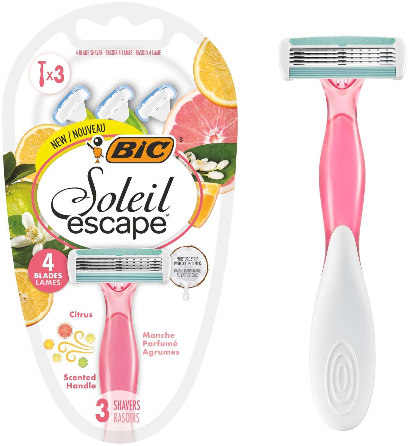 BIC Soleil Escape 4 цитрусовый, 3 упаковки