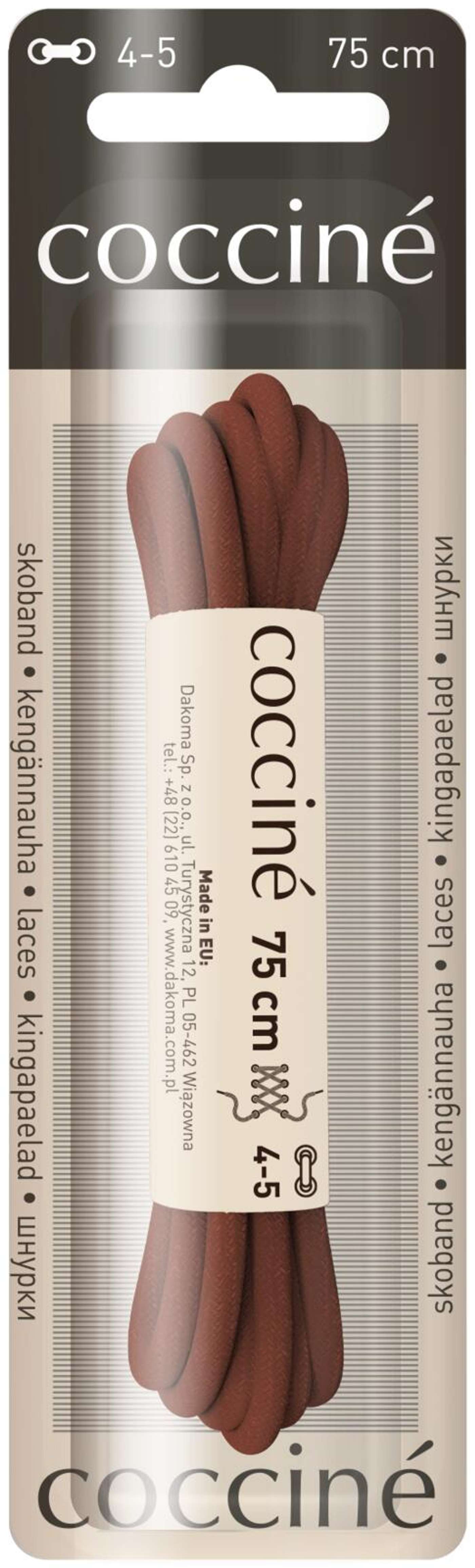Шнурок Coccine 75 см, коричневый