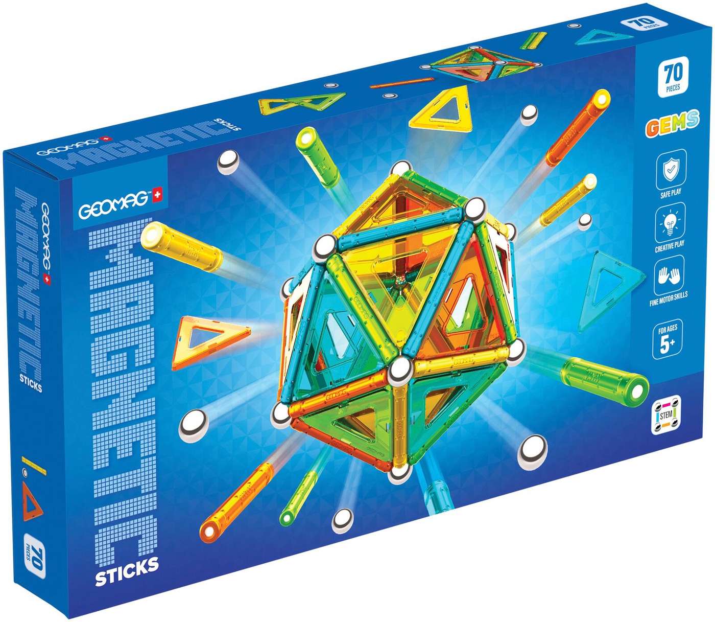 Geomag Gems Магнитный конструктор 70 деталей