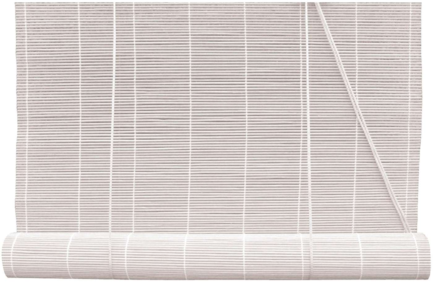 Бамбуковая рулонная штора Pisla Ming 100x170 см натуральный бамбук (цвет Белый)
