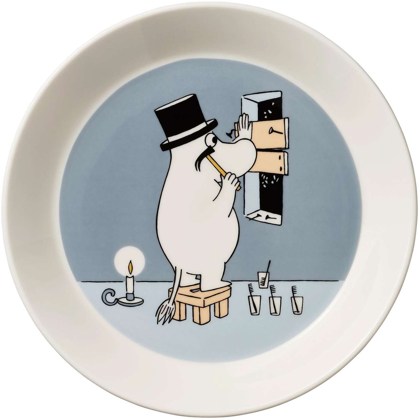 Тарелка Moomin Arabia Moomin Moominpapa 19см серая (цвет серый)