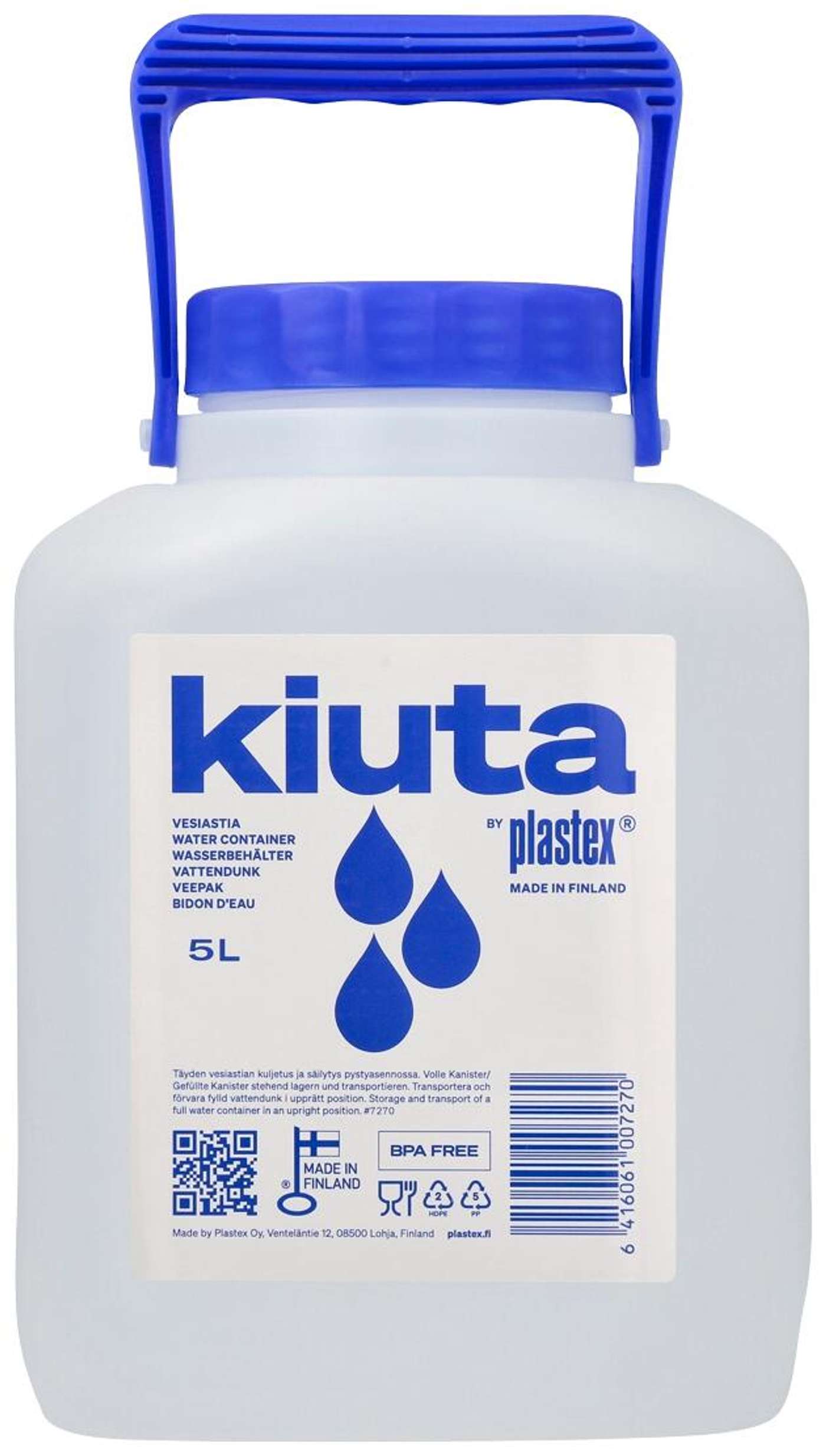 Контейнер для воды Plastex 5л HD LV (цвет Лев)