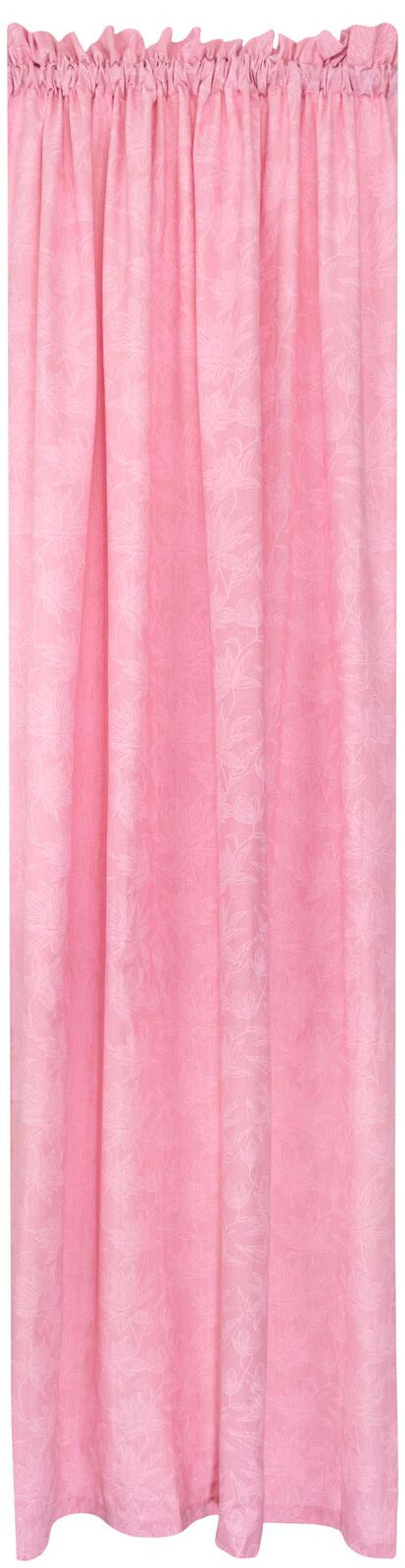 Боковая занавеска для дома Khadi 140x250см розовый (цвет lt.pink шамбре / розовый)
