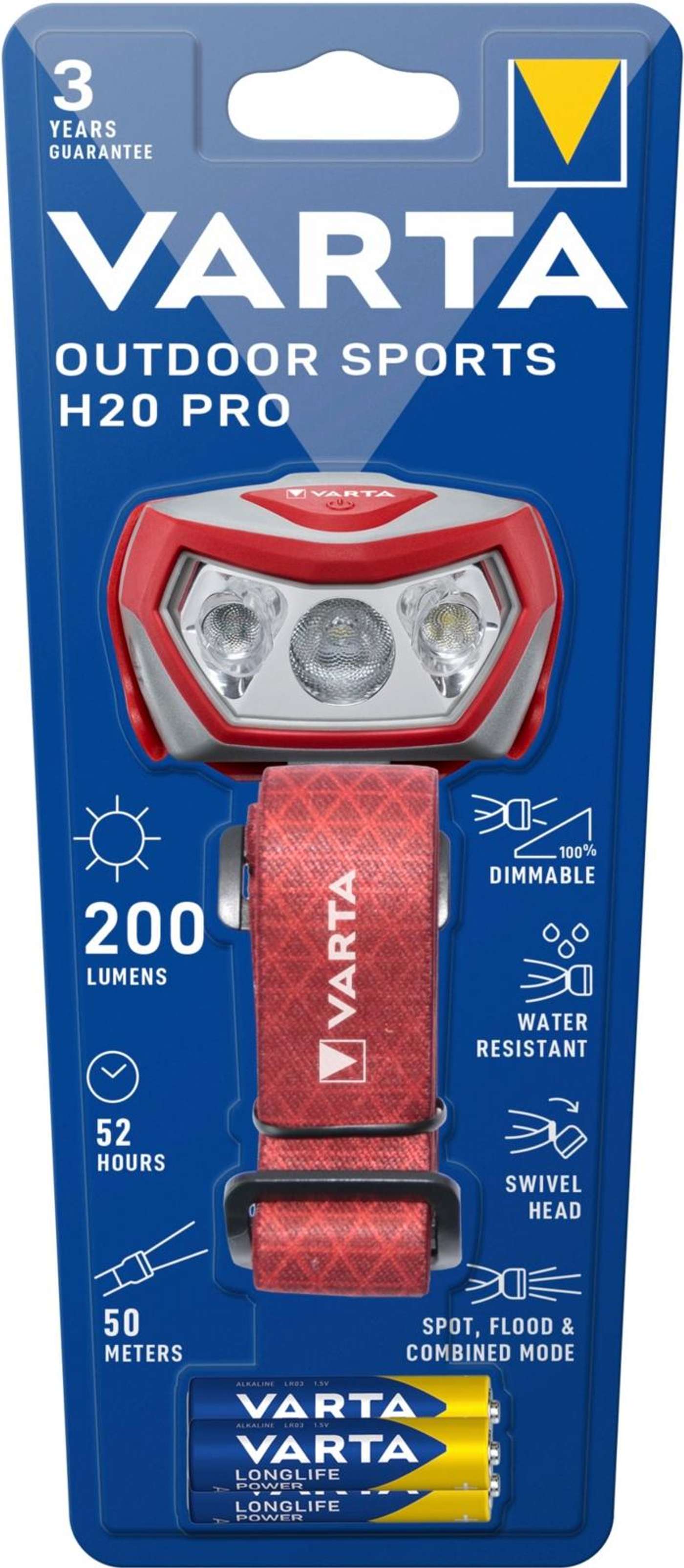 Налобный фонарь Varta Outdoor Sports H20 Pro