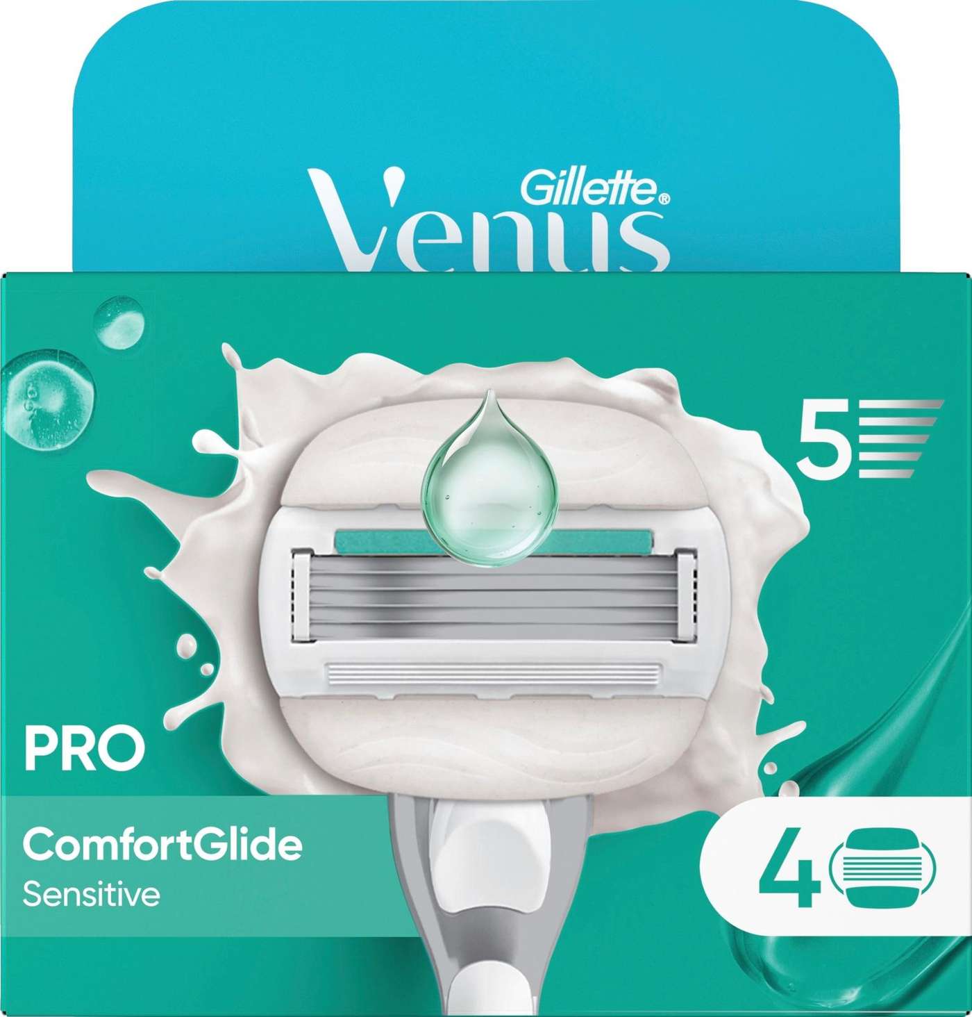 Gillette Venus Pro Comfortglide Sensitive лезвие из 4 частей