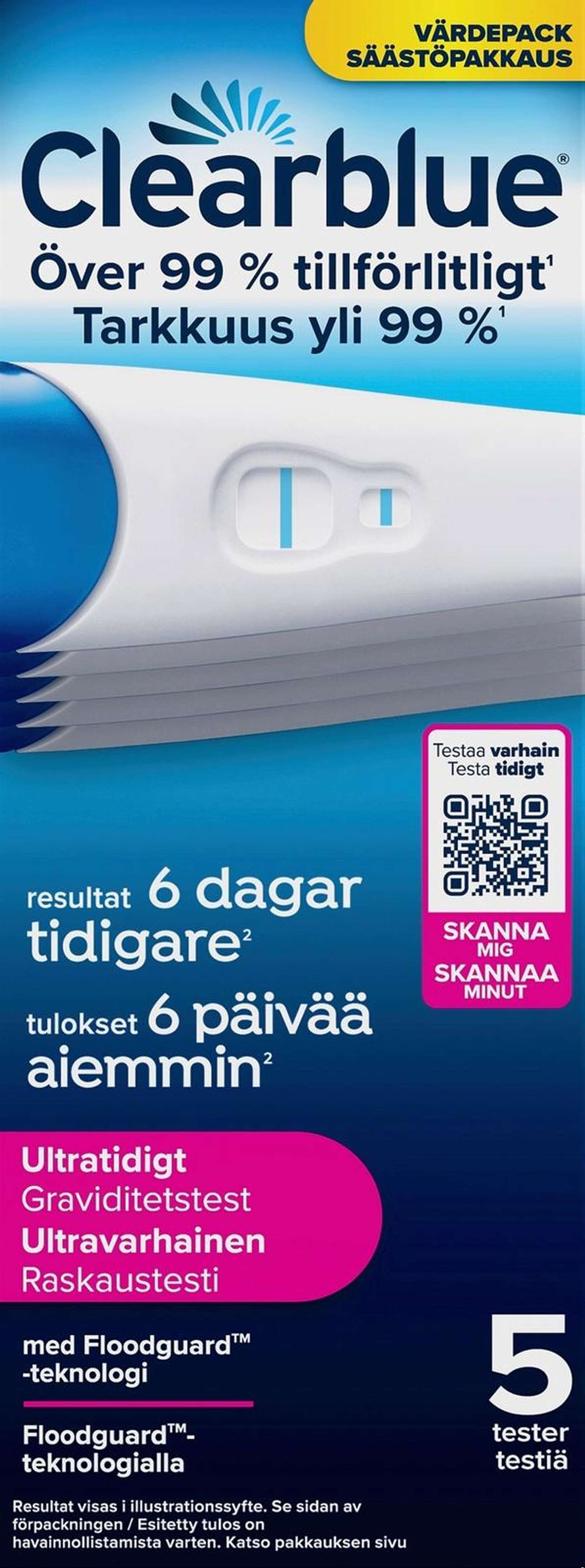 Тест на беременность Clearblue Visual Early Stick 5 карат