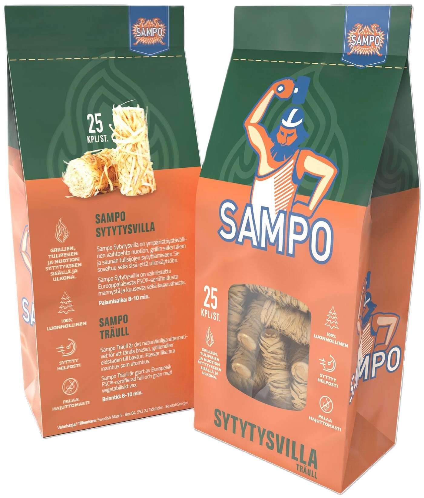 Вата Sampo для розжига 25 шт.