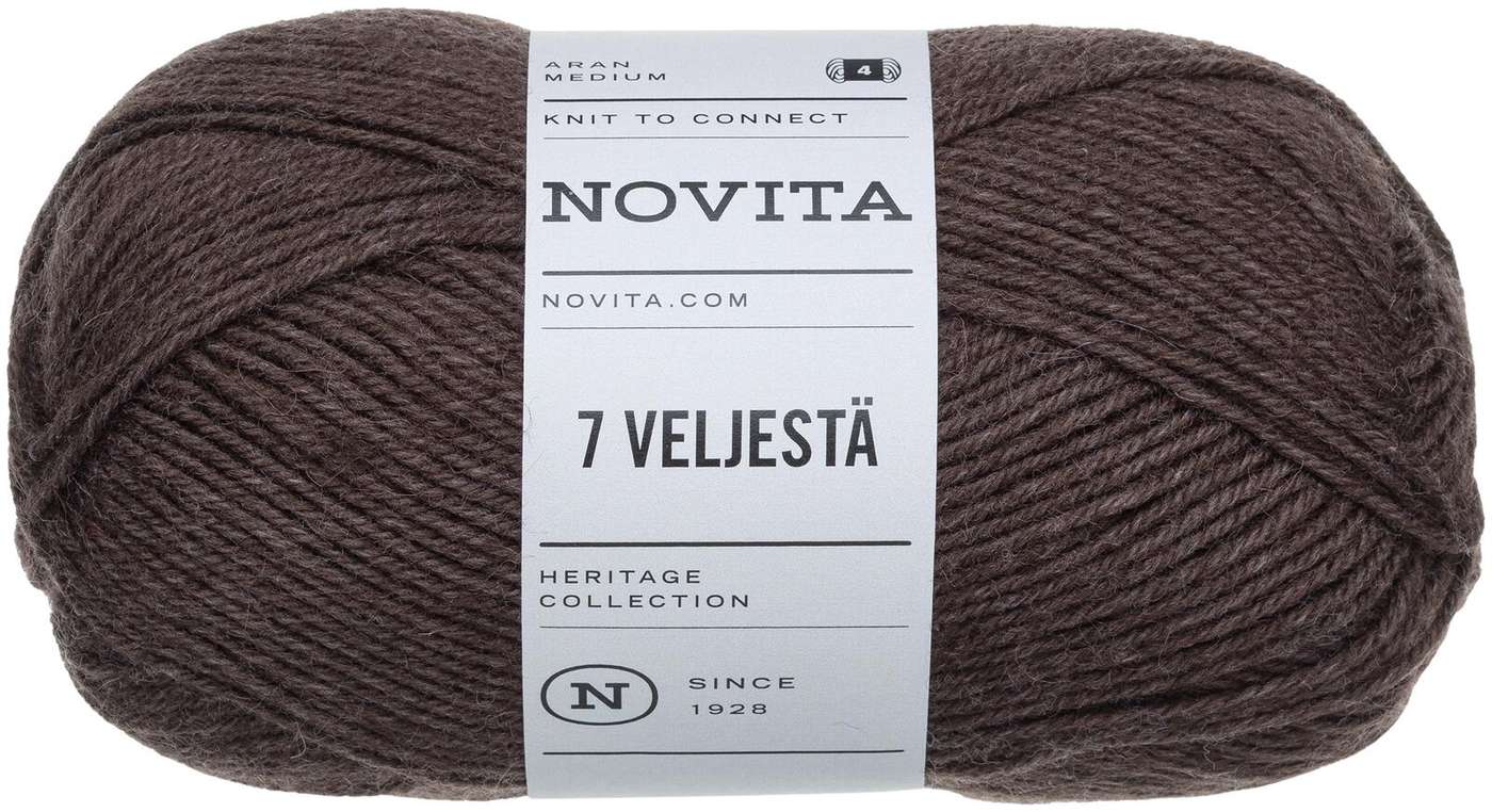 Пряжа Novita 7 от Brother 100 г Ушной гриб 064 (цвет ушной грибок)