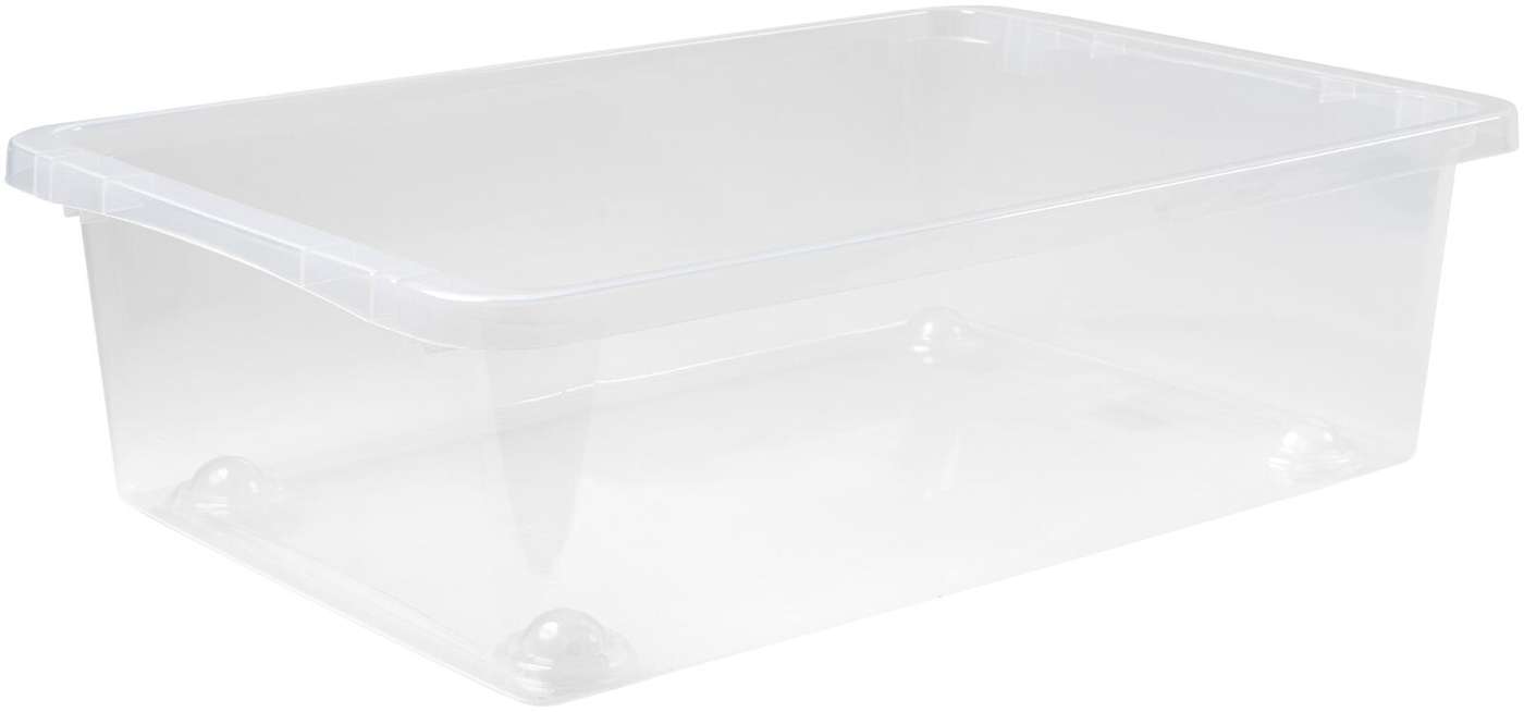 Nordiska Plast Ящик для постельного белья Store it 30л (крышку можно приобрести отдельно) (цвет прозрачный)