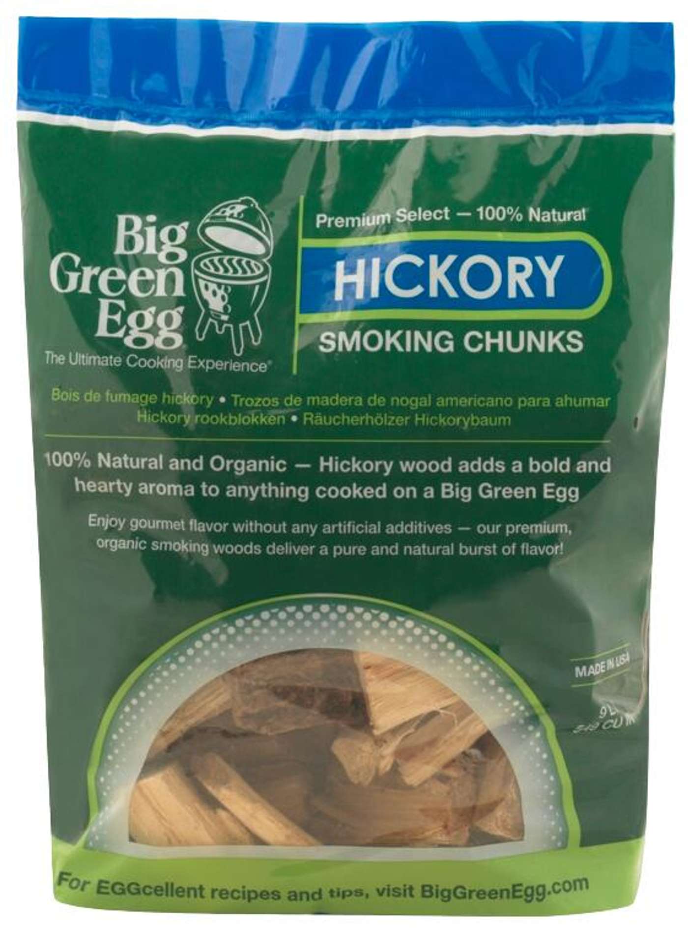Big Green Egg кусочки для копчения гикори 9 л