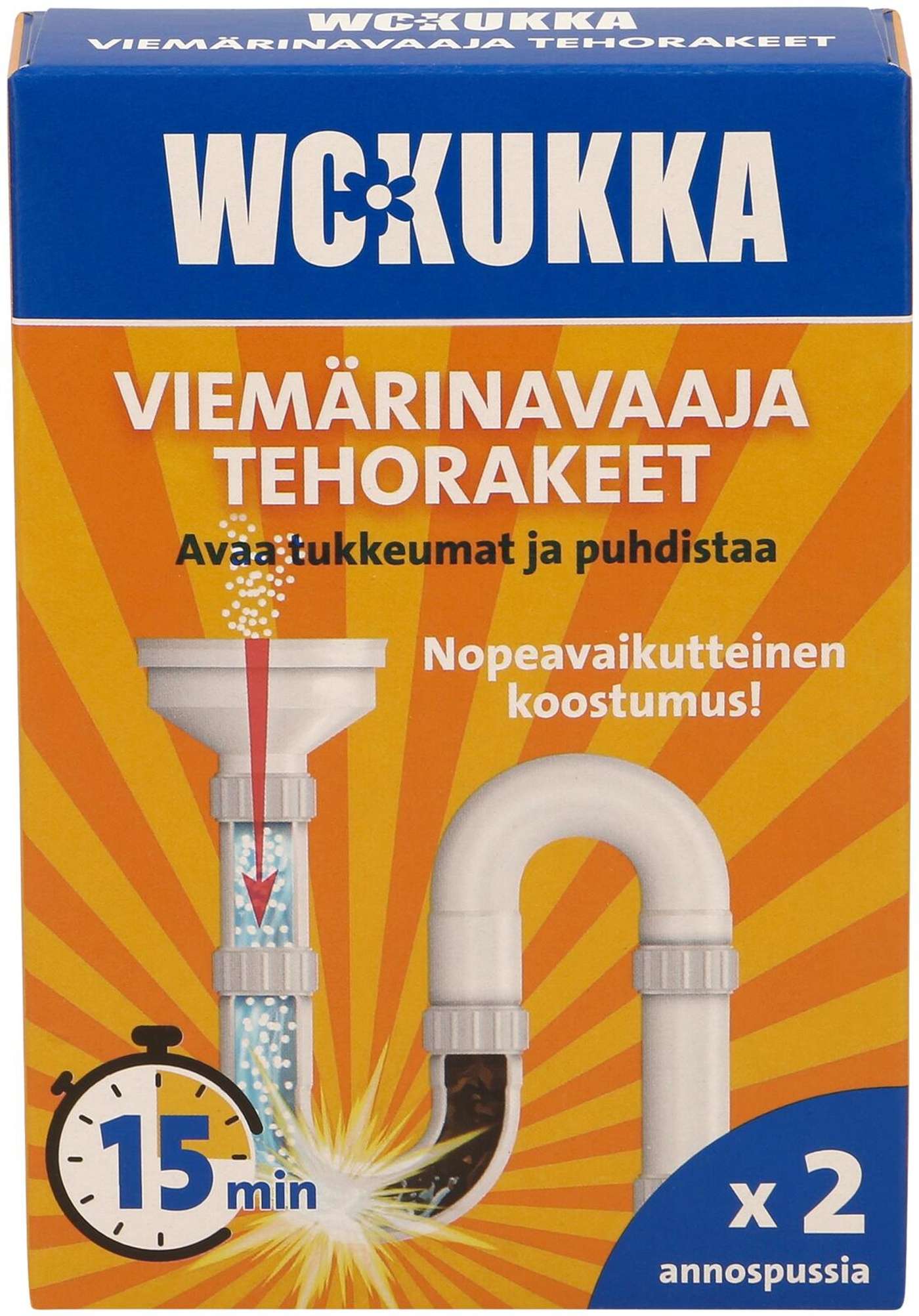 WC Kukka Силовые гранулы для открывания сливов 2x60 г
