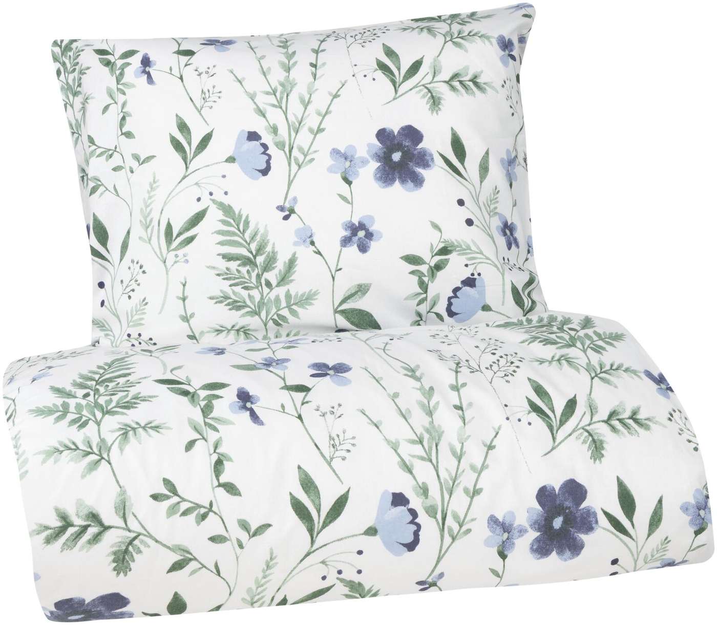 Xtra комплект пододеяльников Wild Flowers 150x210 см голубой (цвет светло-голубой / зеленый)