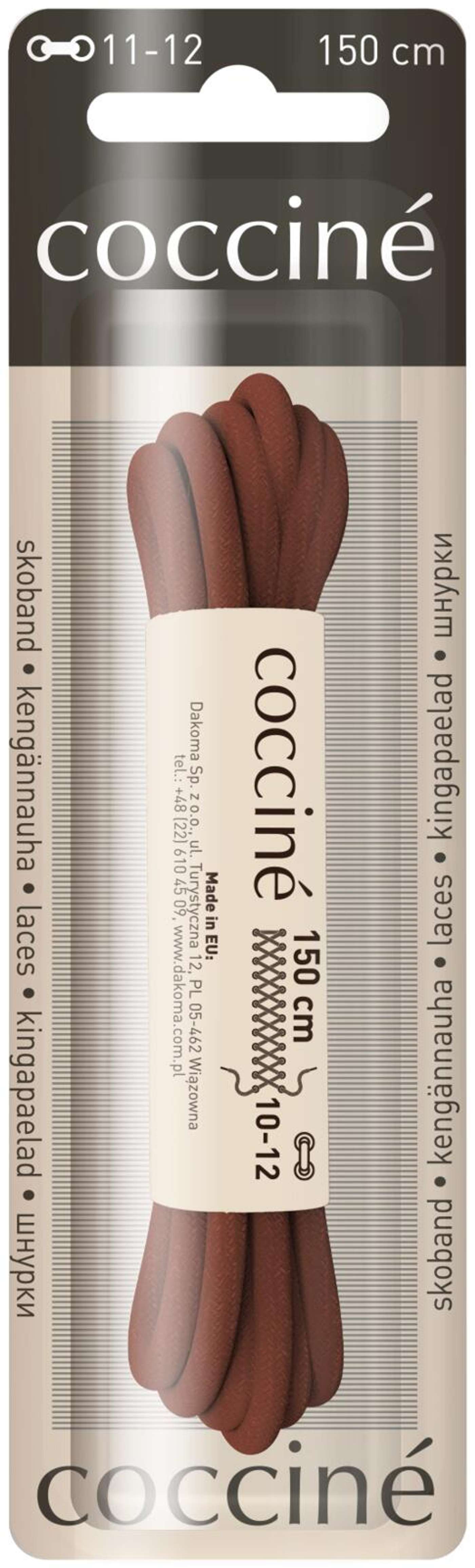 Шнурок Coccine 150 см, коричневый