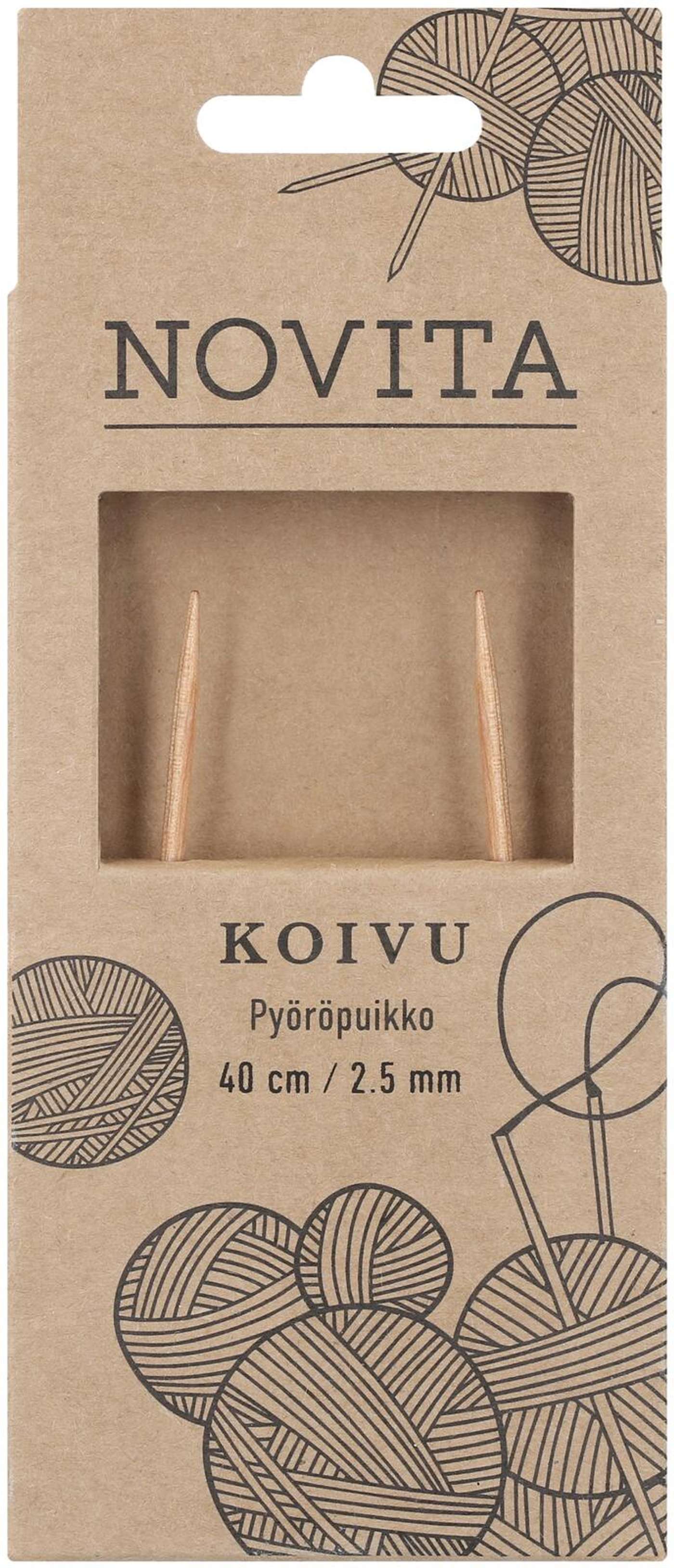 Круговые спицы Novita 40 см береза ​​2, 5 мм
