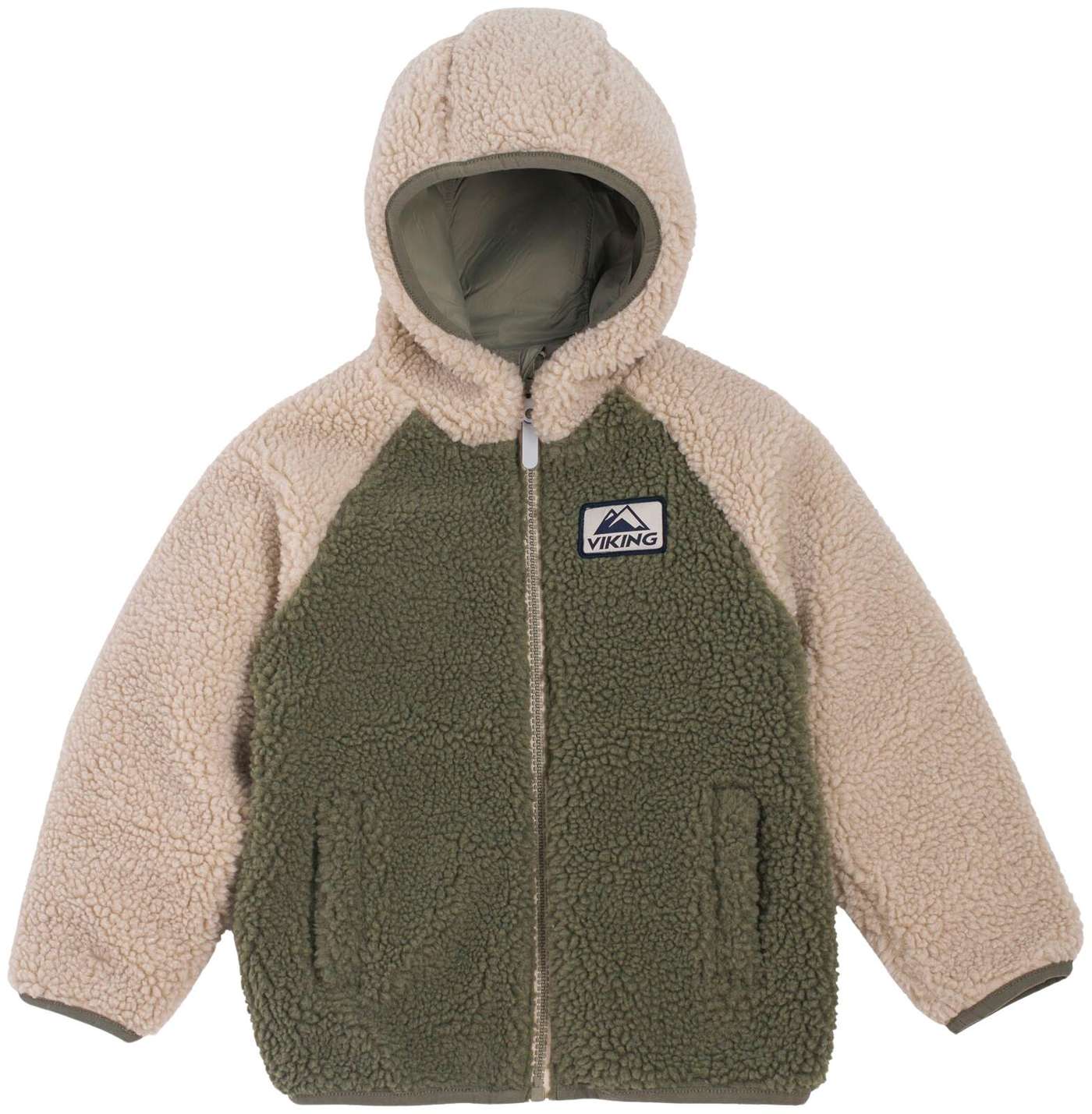 Детская двусторонняя куртка Viking Play Reversible Pile Jacket 50-25035 (размер 104, цвет ОЛИВКОВОЕ)