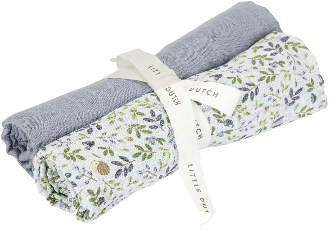 Салфетки марлевые Little Dutch 70х70см Forest Adventure & Denim Синие