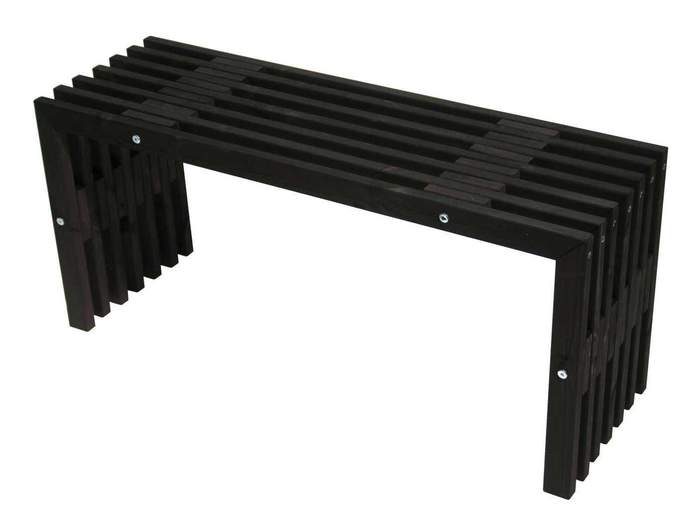 EcoFurn® D-скамья, сосна, черный, промасленный (цвет Черный)