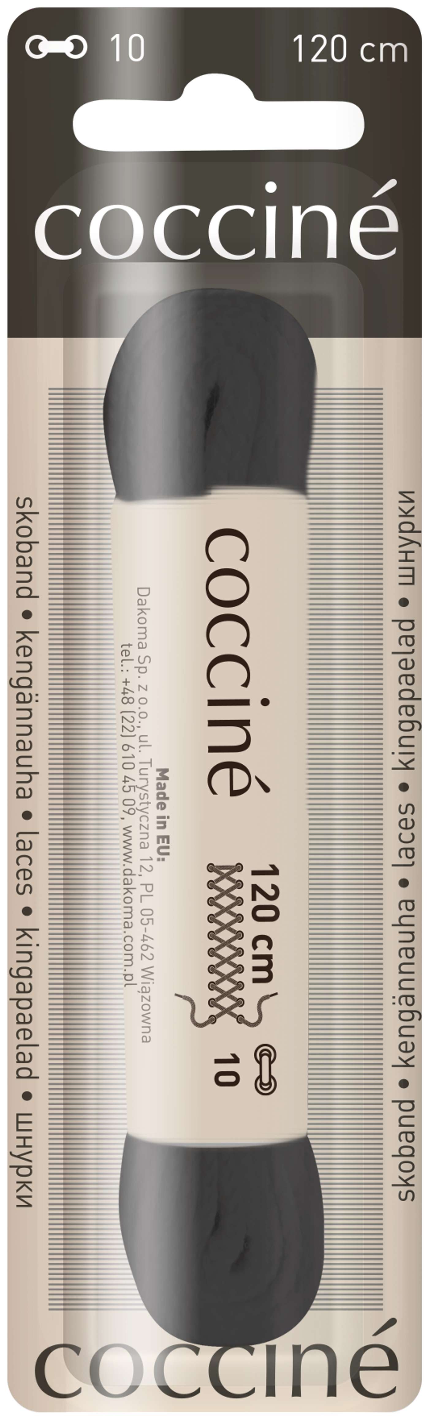 Шнурок Coccine 120 см, черный