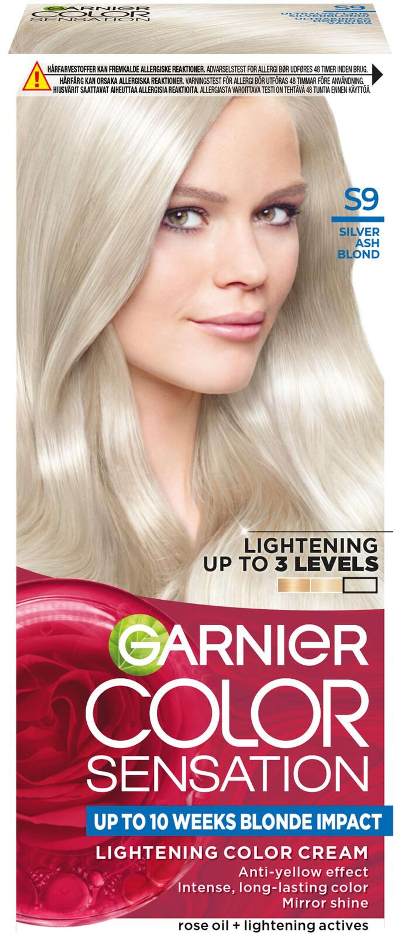Garnier Color Sensation S9 Ultra Light Silver Blond Ультра яркий серебристый светлый перманентный цвет 1 шт. (цвет Ультра яркий серебристый блондин)