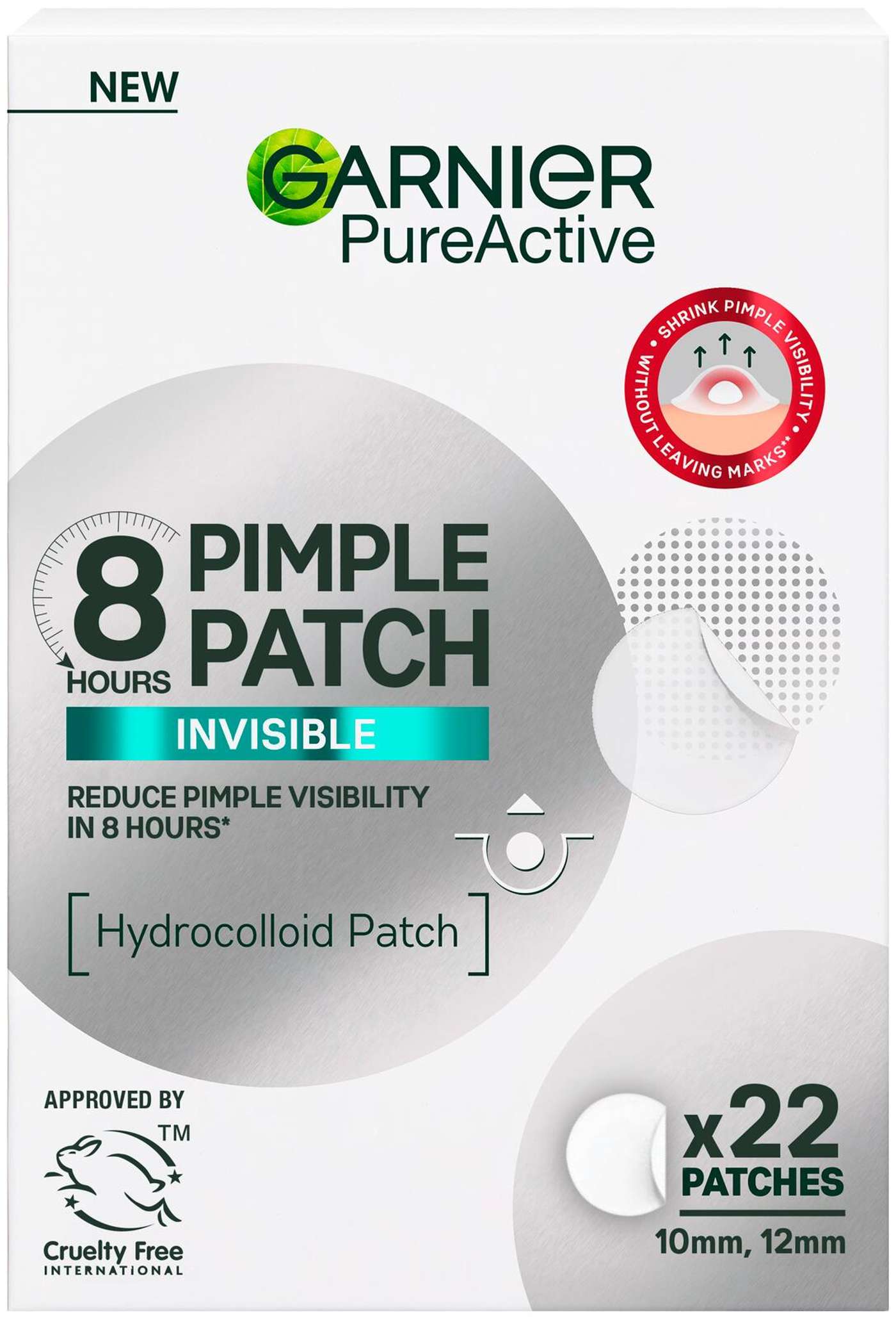 Garnier PureActive Пластырь против прыщей для проблемной кожи 22 шт.
