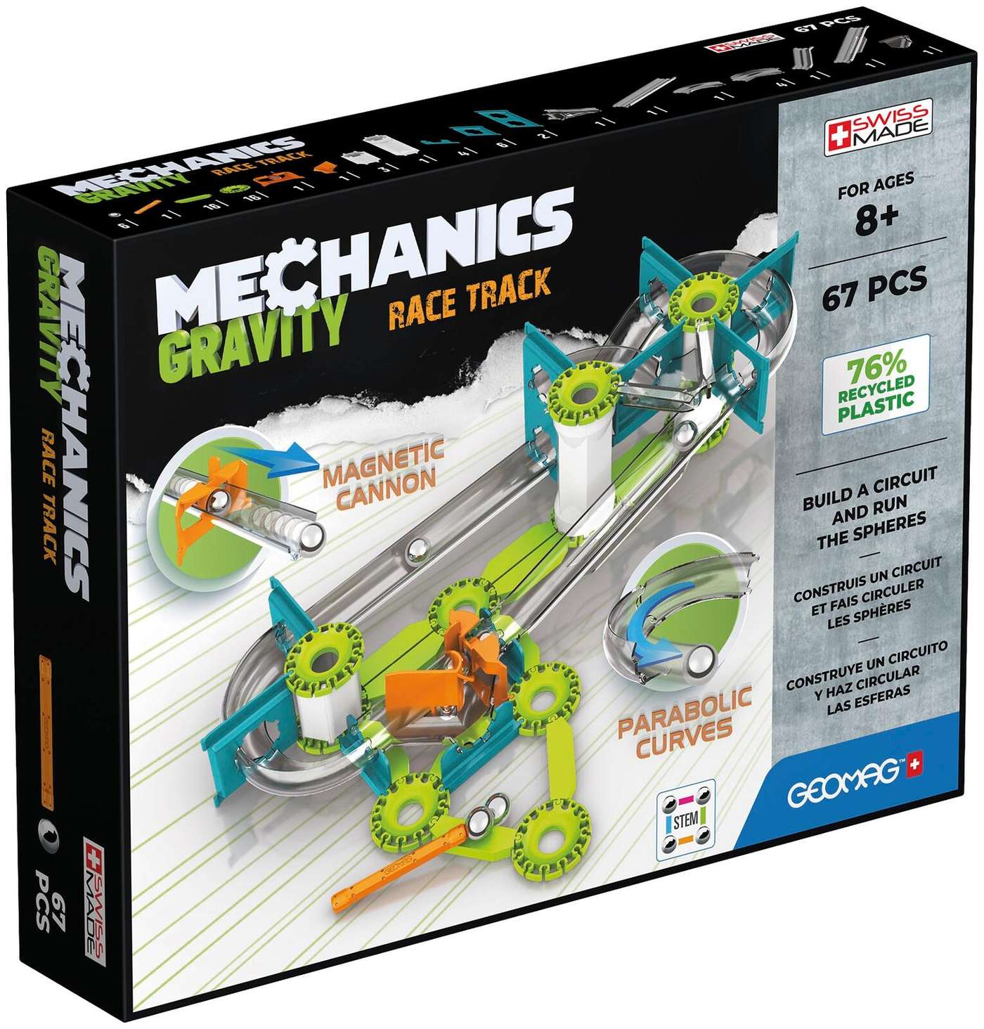 Geomag Mechanics Gravity Race Track Магнитный конструктор, 67 предметов